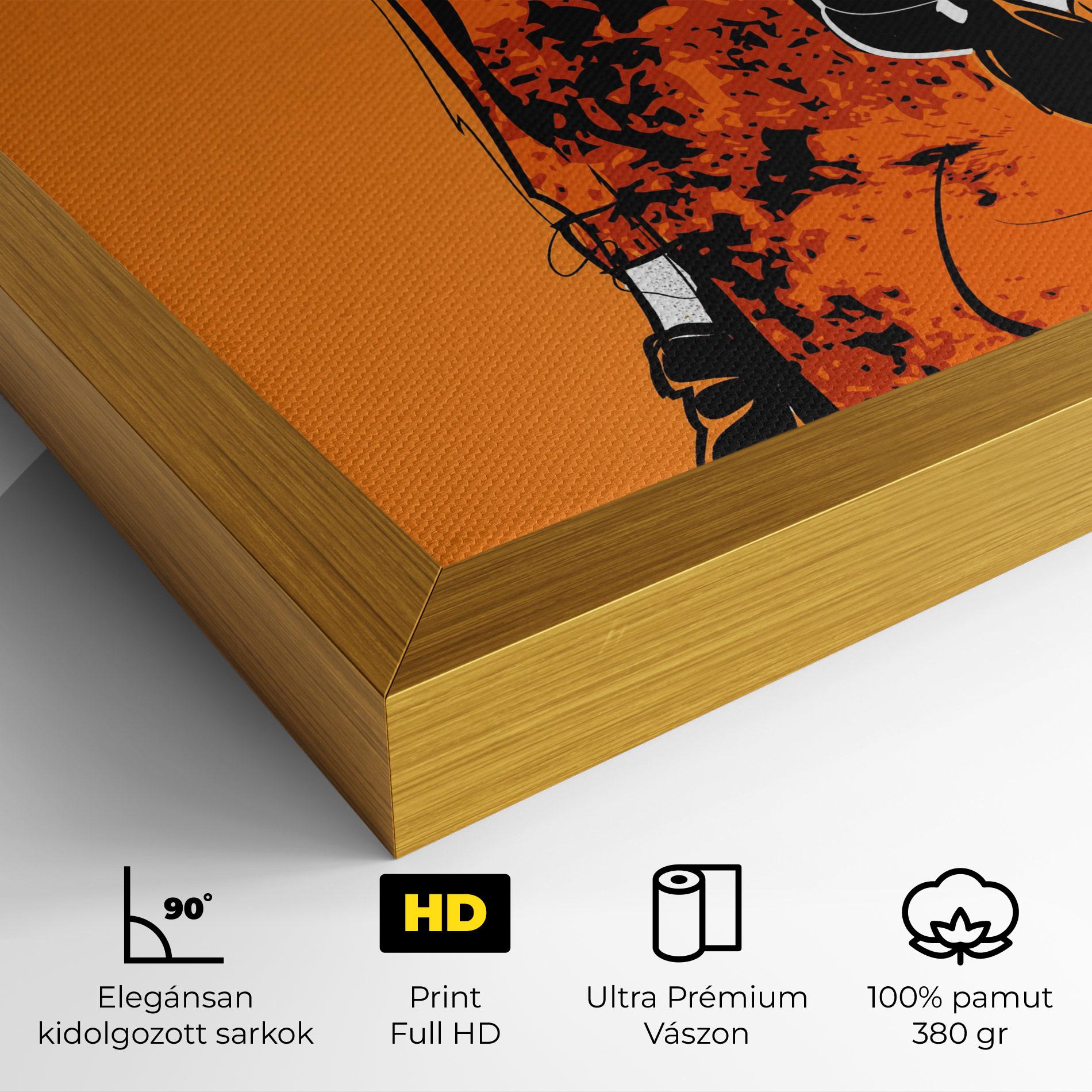 Vászonkép Old Orange Dress mockup 4