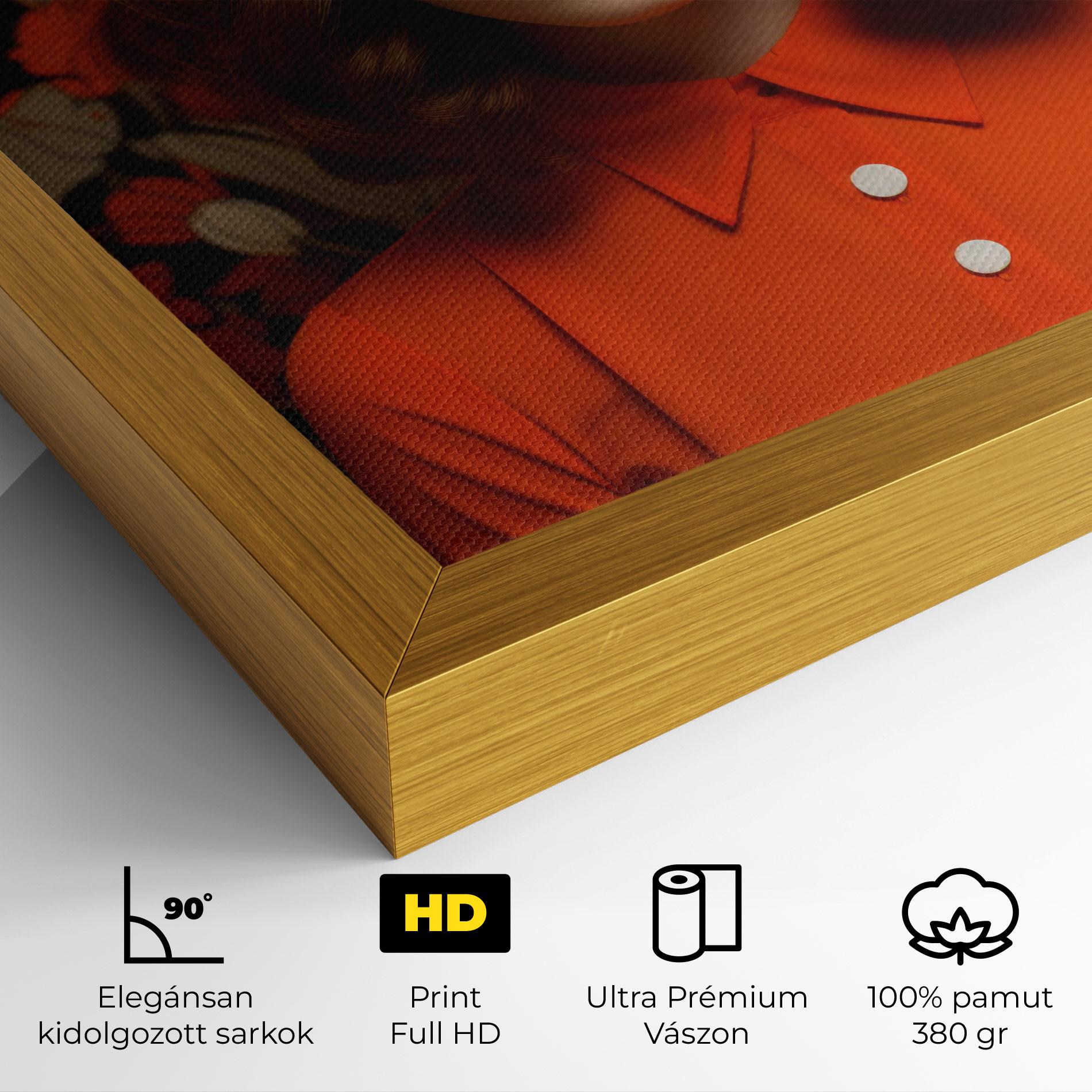 Vászonkép Orange Blouse Woman mockup 4