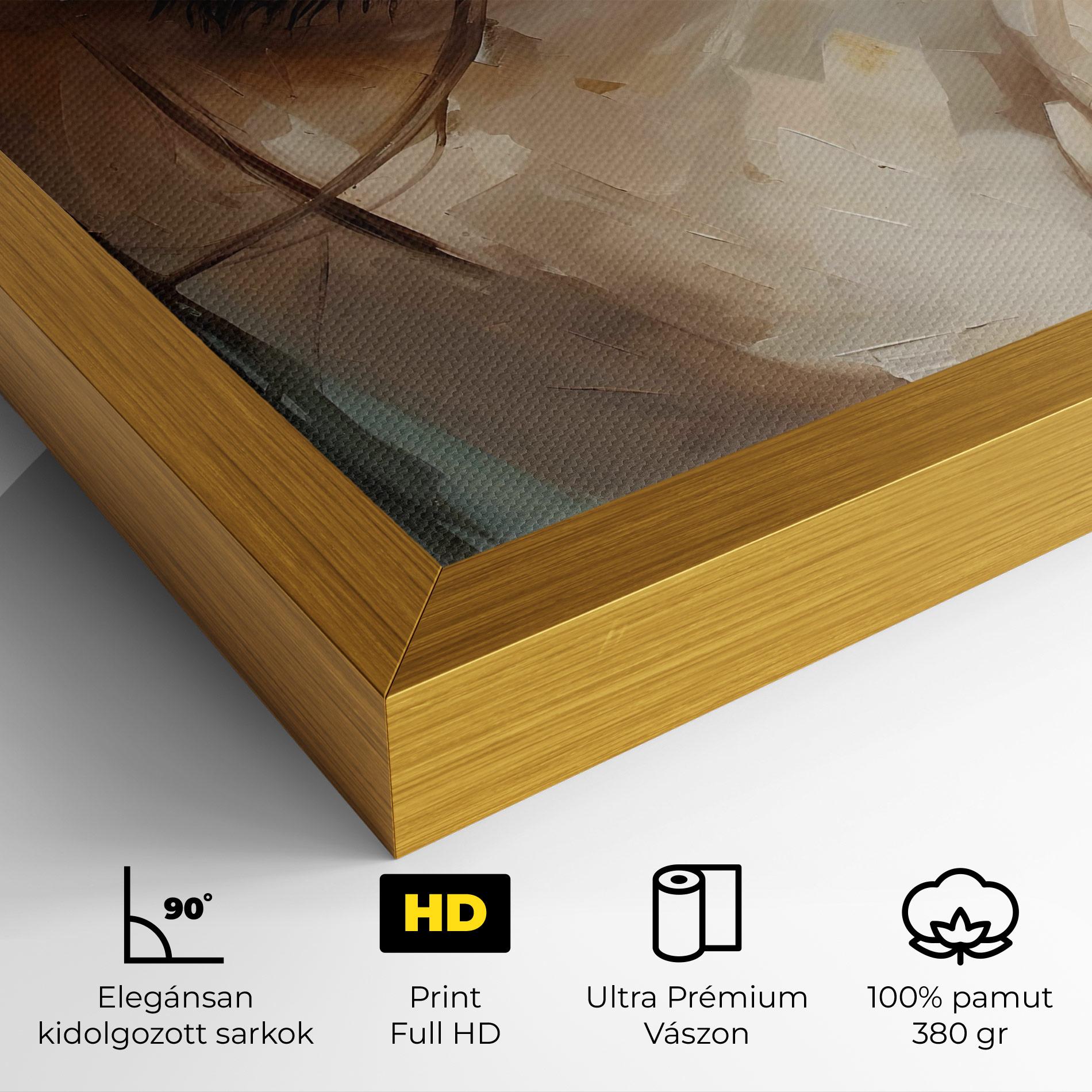 Vászonkép Vintage Blue Eyes Art mockup 4