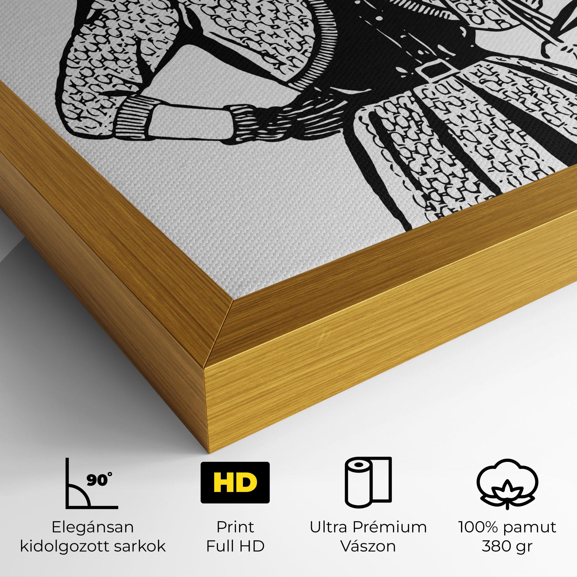 Vászonkép Vintage Woman Line mockup 4