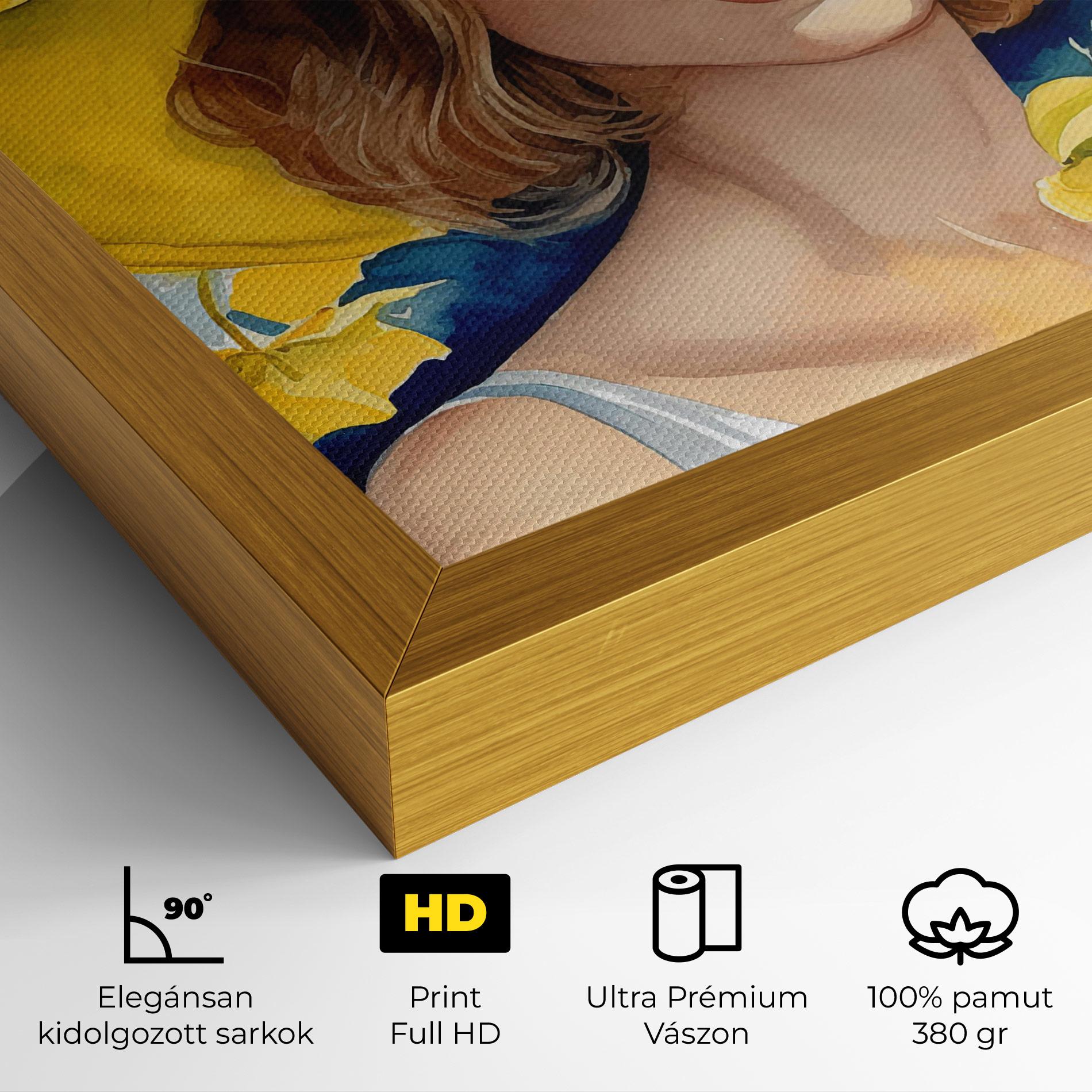 Vászonkép Yellow Hat Flowers mockup 4