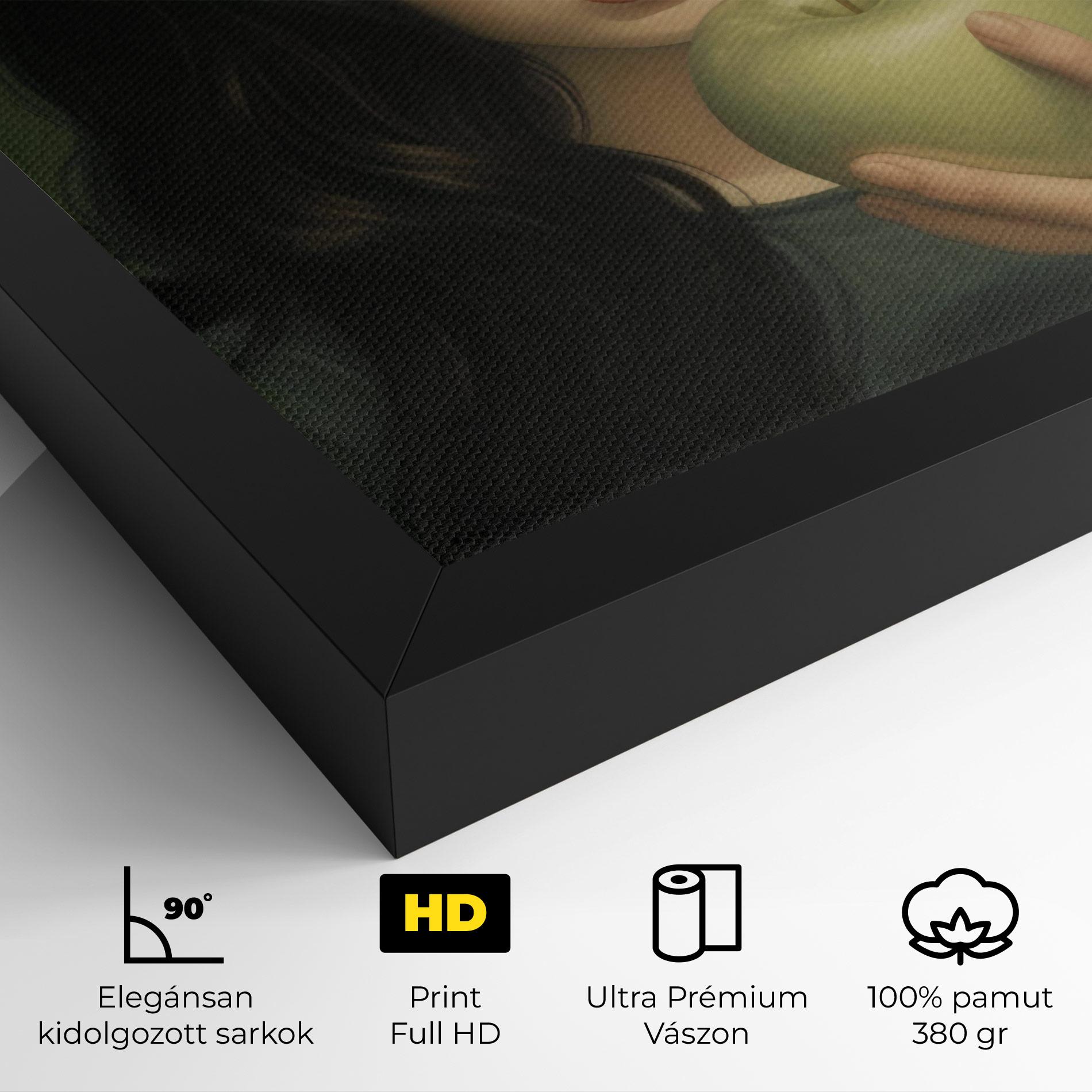 Vászonkép Green Apple Painting mockup 4