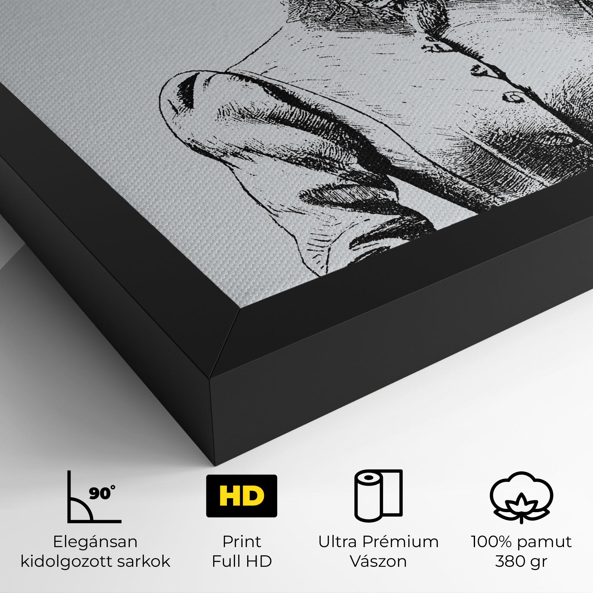 Vászonkép Noble Lady Hat mockup 4