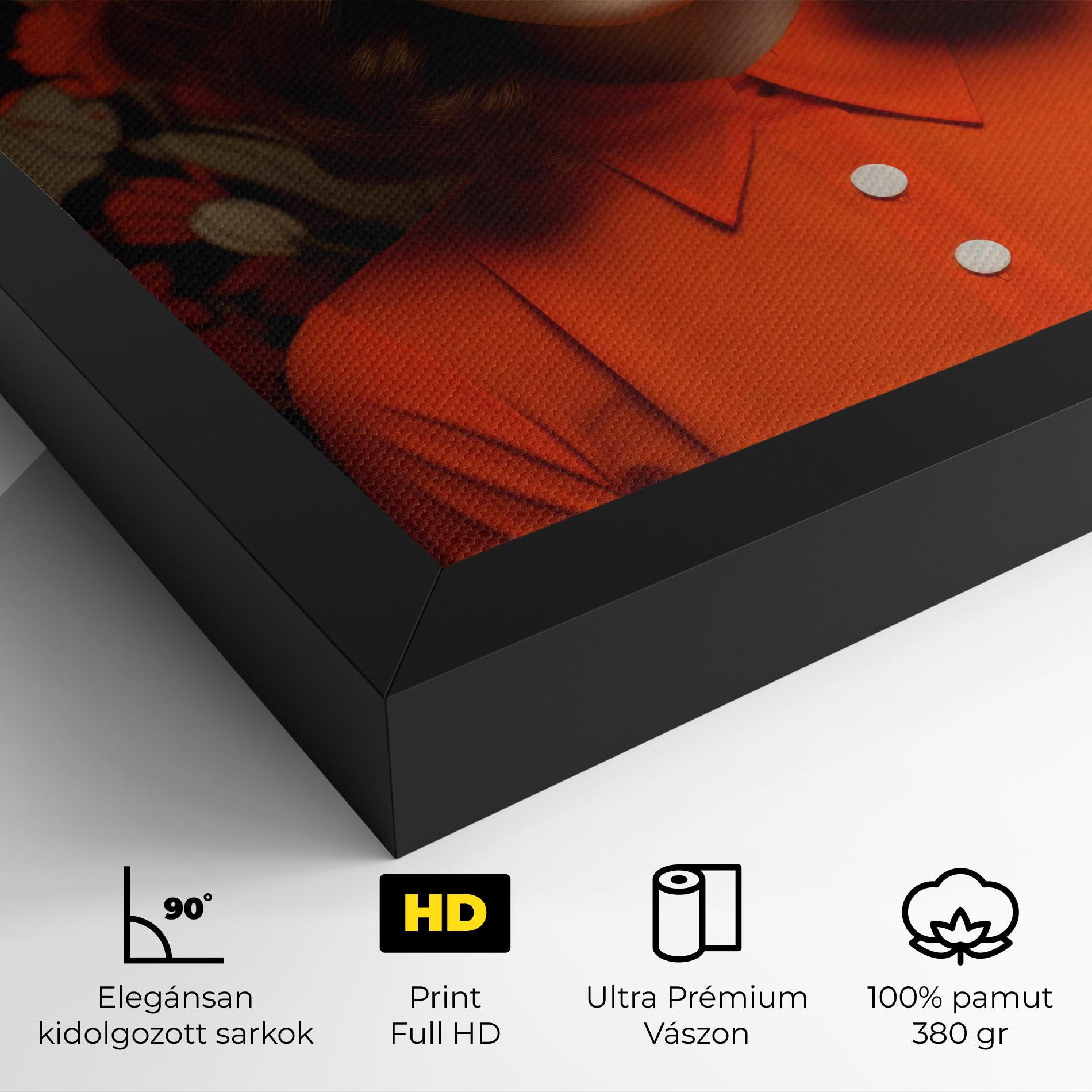 Vászonkép Orange Blouse Woman mockup 4