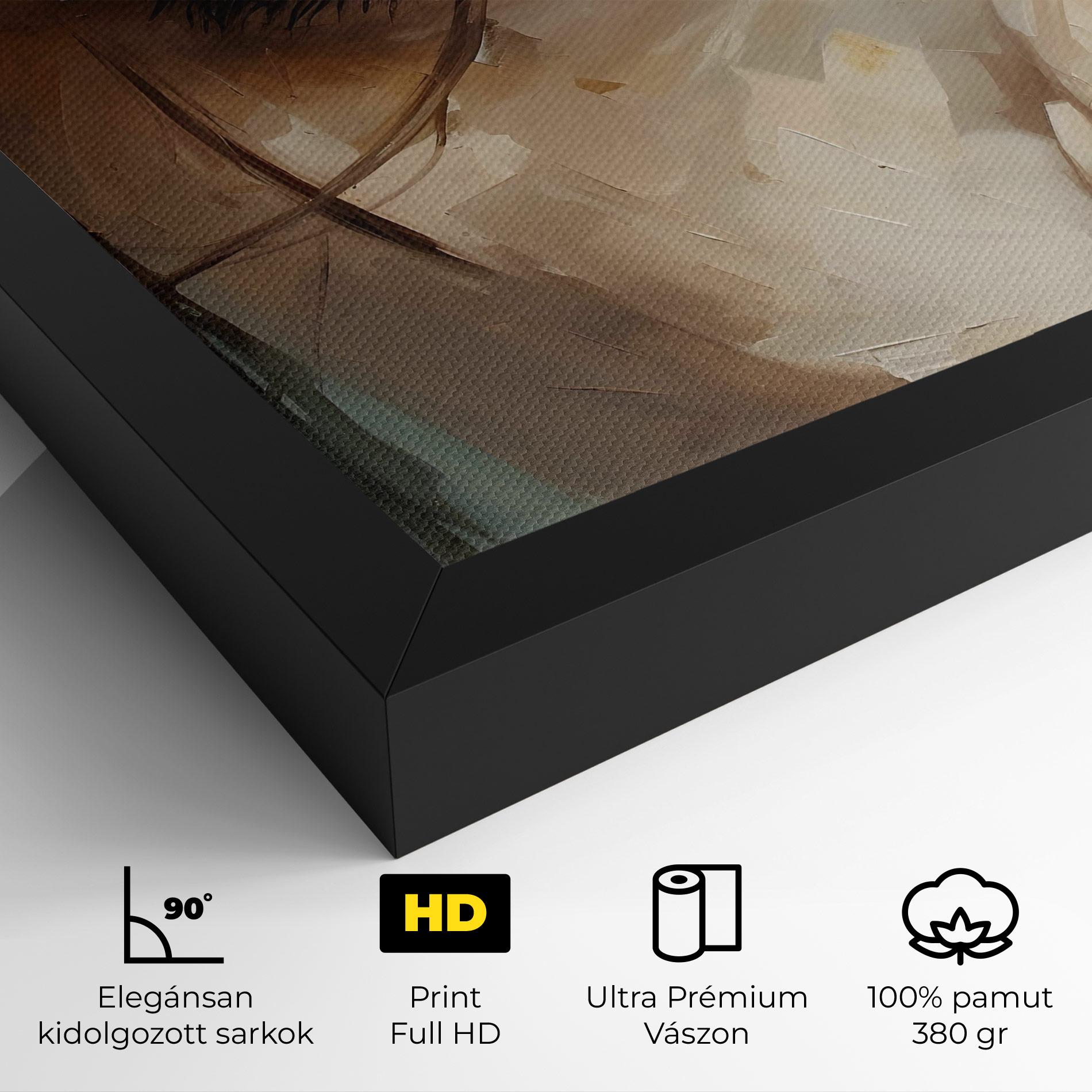 Vászonkép Vintage Blue Eyes Art mockup 4