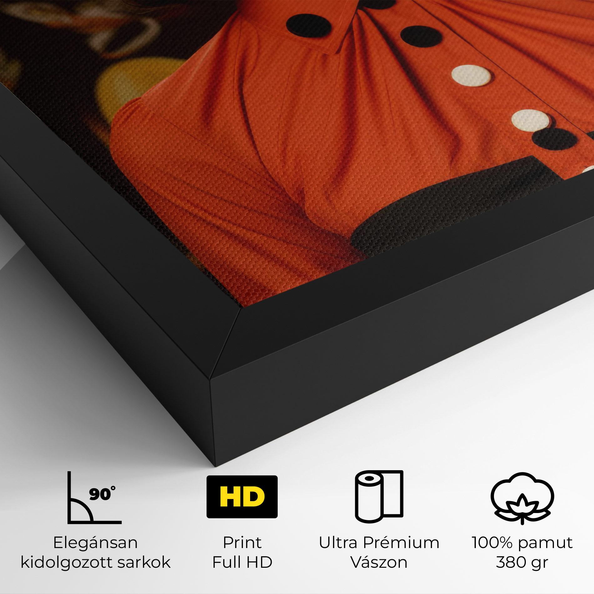 Vászonkép Vintage Red Black mockup 4