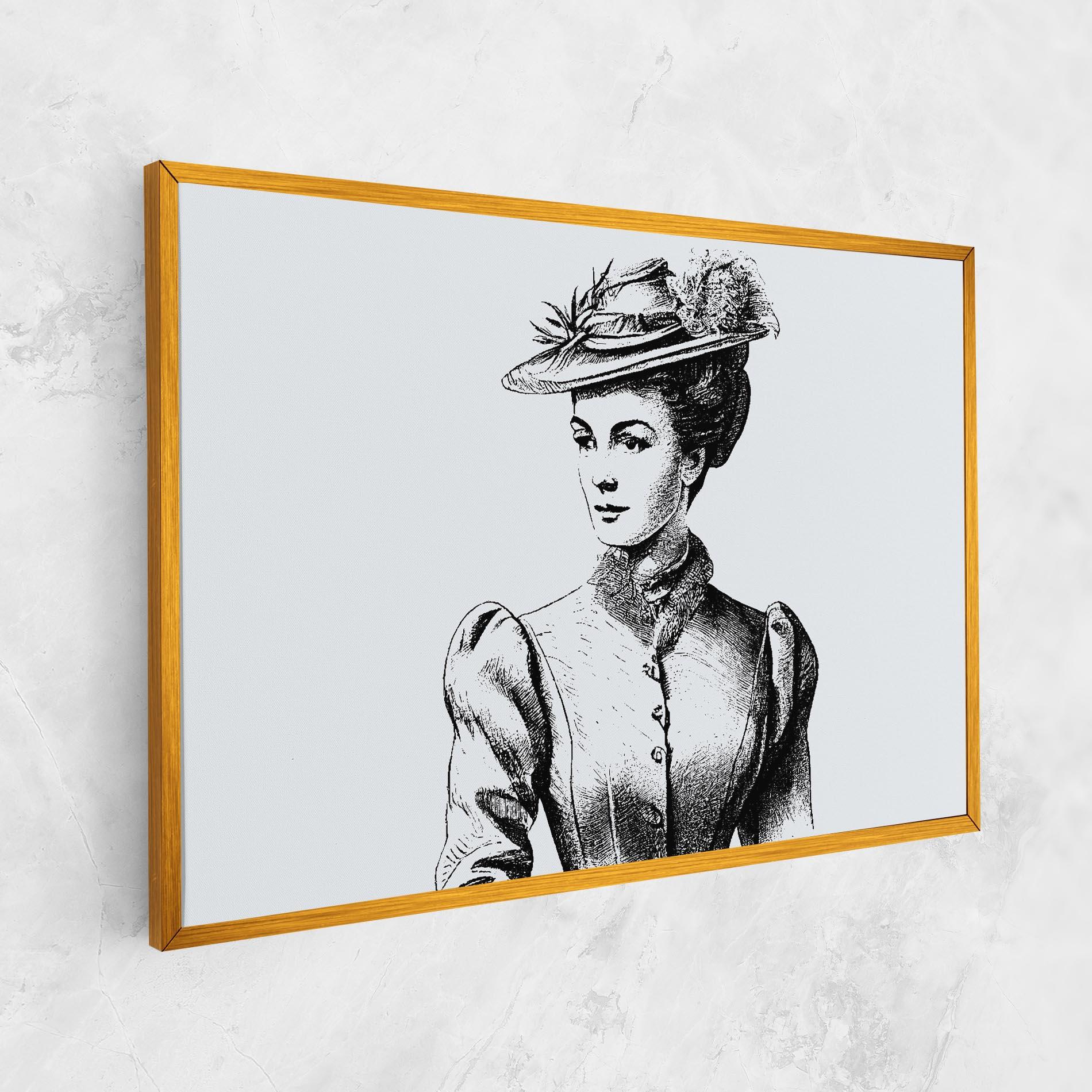 Vászonkép Noble Lady Hat mockup 1