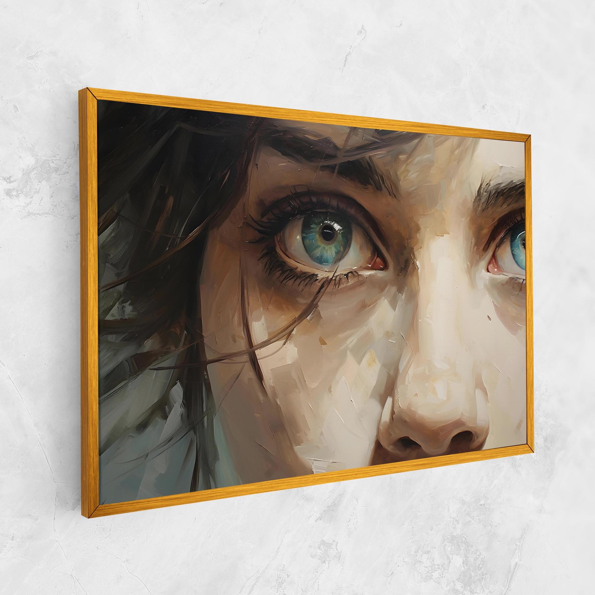 Vászonkép Vintage Blue Eyes Art mockup 1