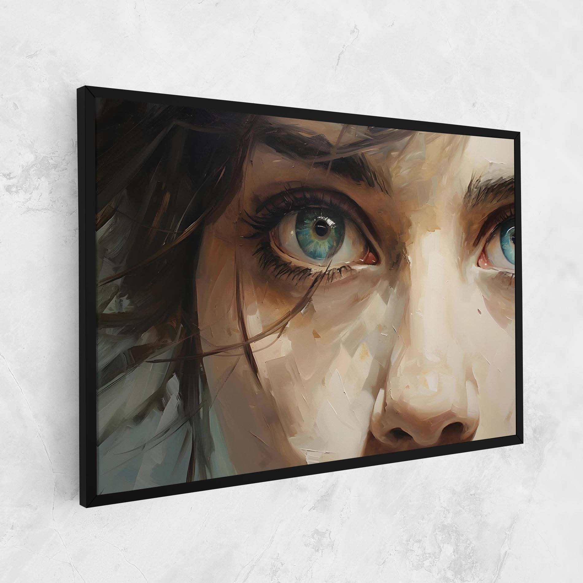 Vászonkép Vintage Blue Eyes Art mockup 1