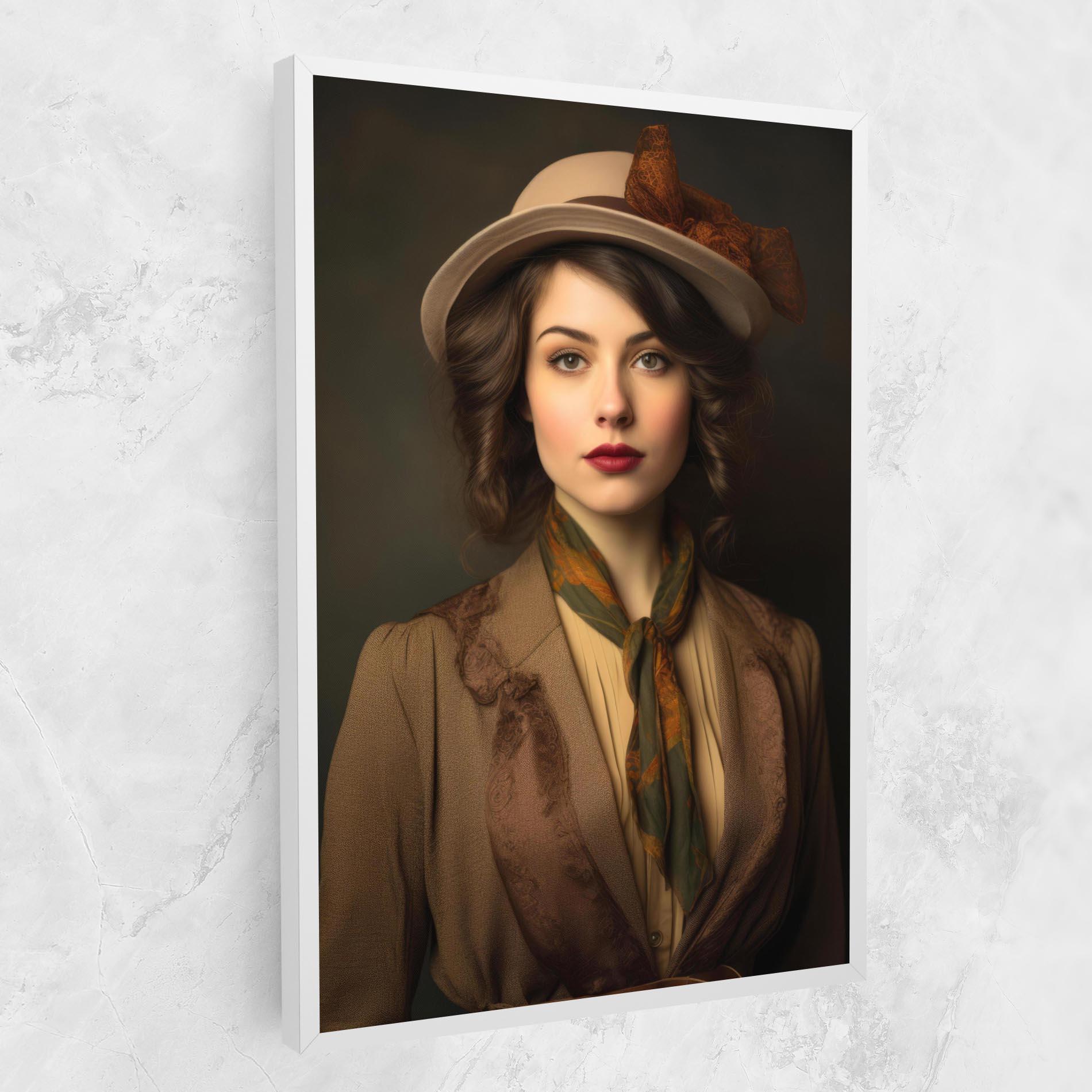 Vászonkép Cream Vintage Hat mockup 1