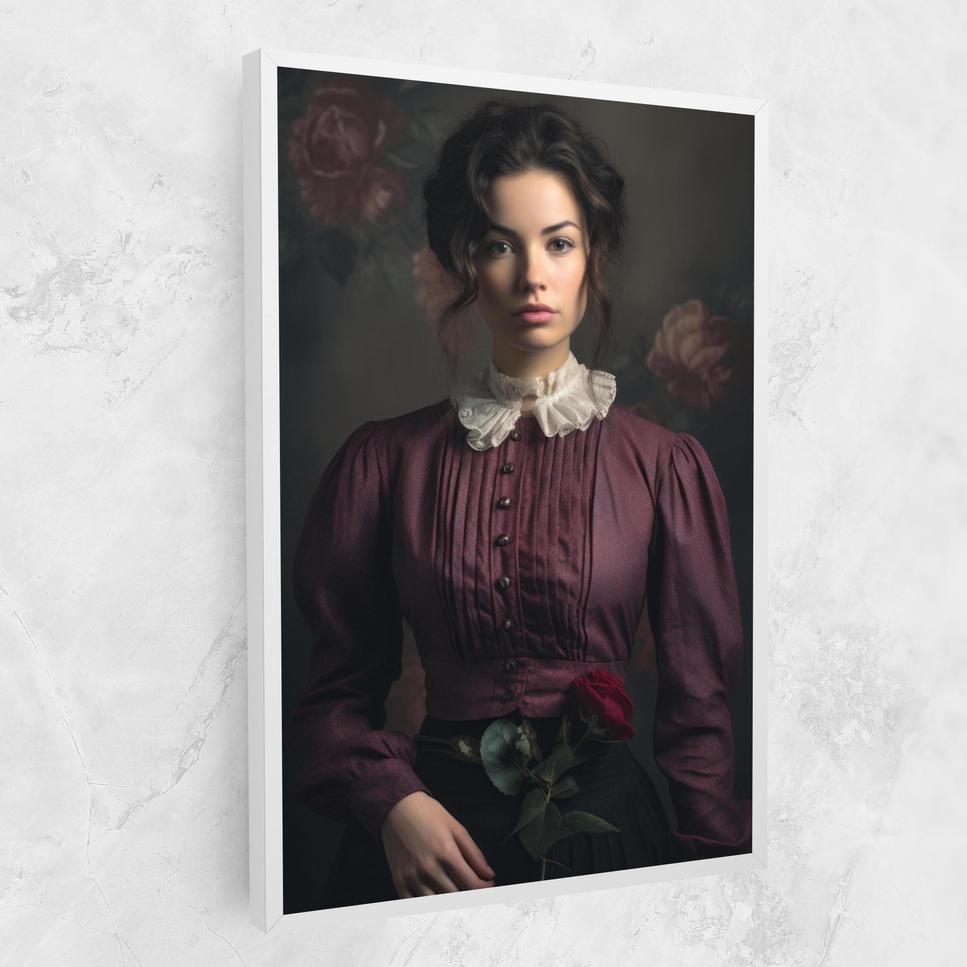 Vászonkép Holding Vintage Rose mockup 1