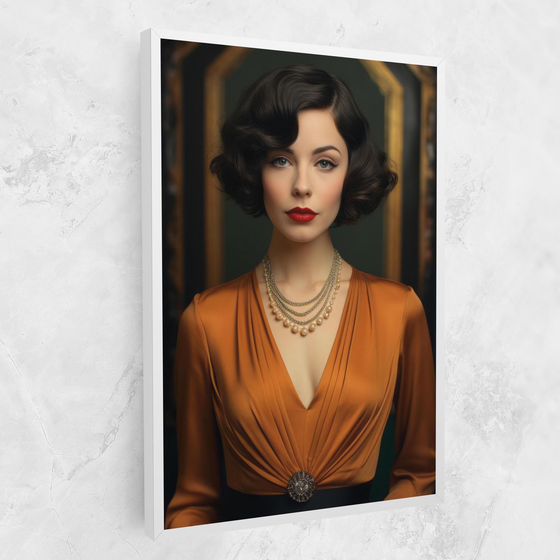 Orange Blouse Pearls mockup 1