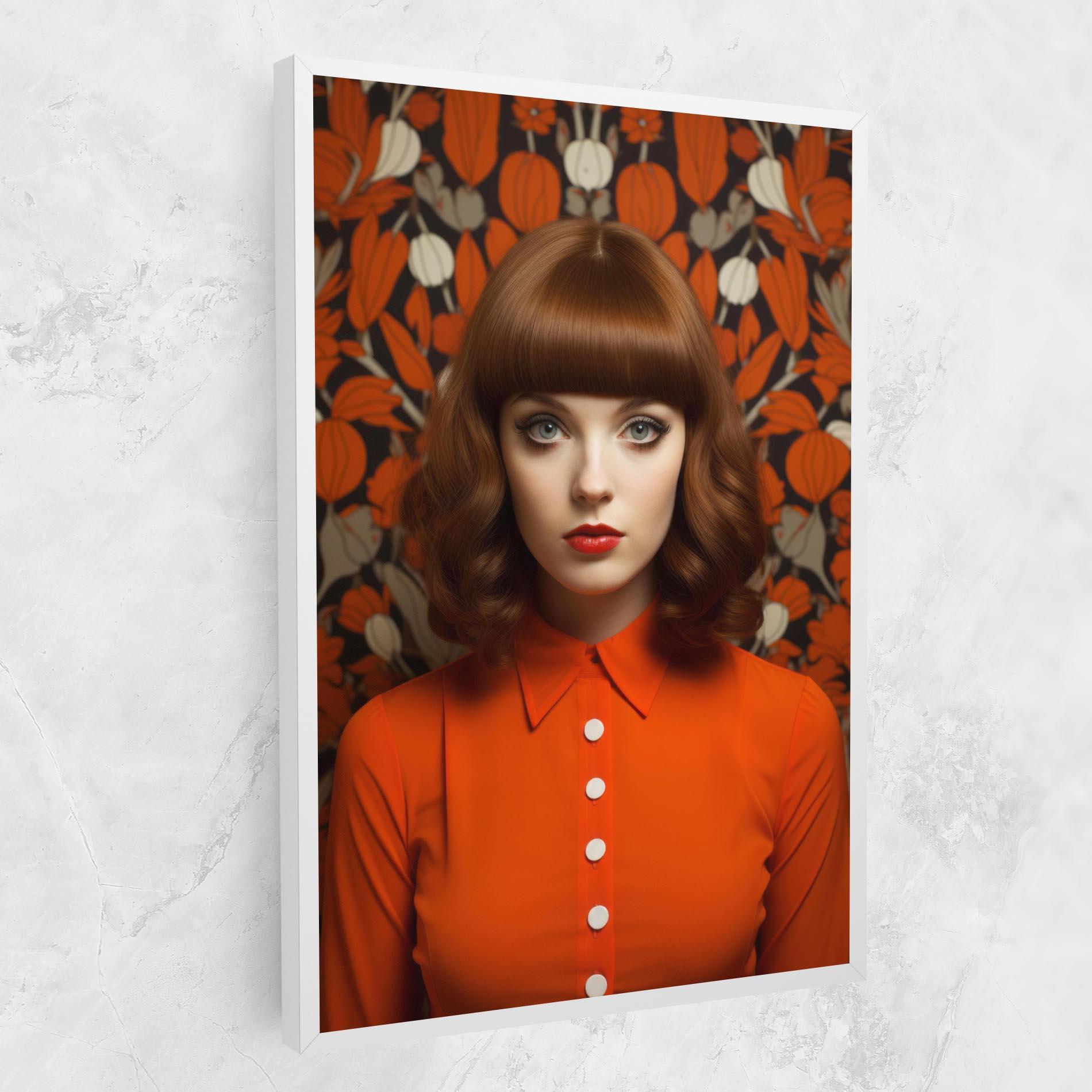 Vászonkép Orange Blouse Woman mockup 1