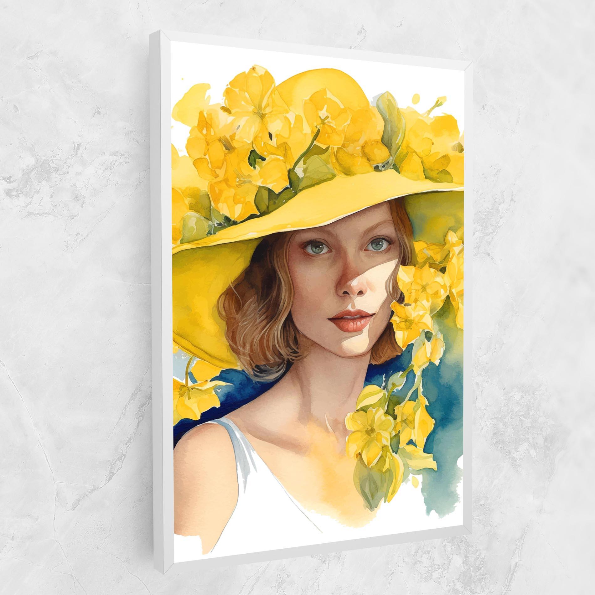 Vászonkép Yellow Hat Flowers mockup 1