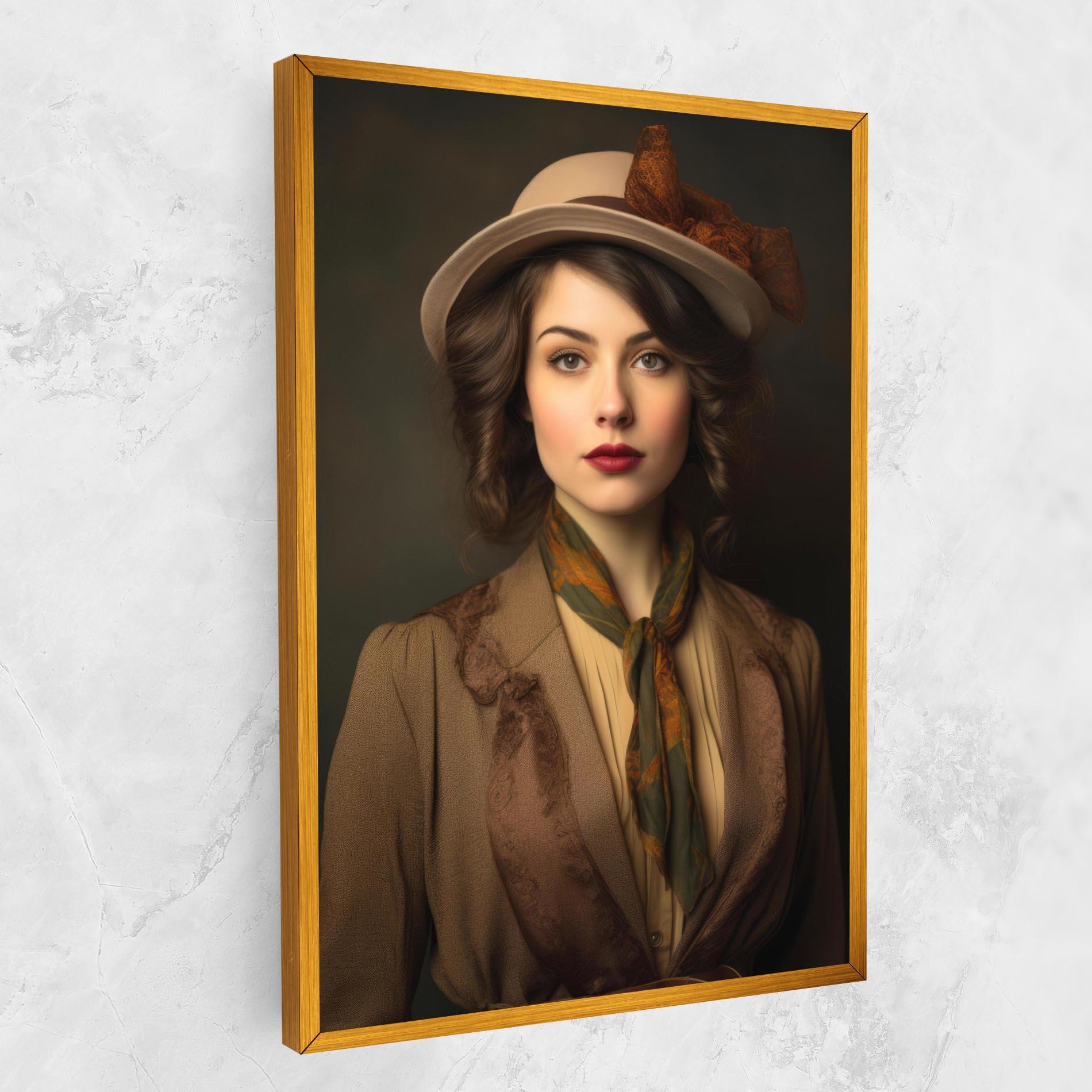 Vászonkép Cream Vintage Hat mockup 1