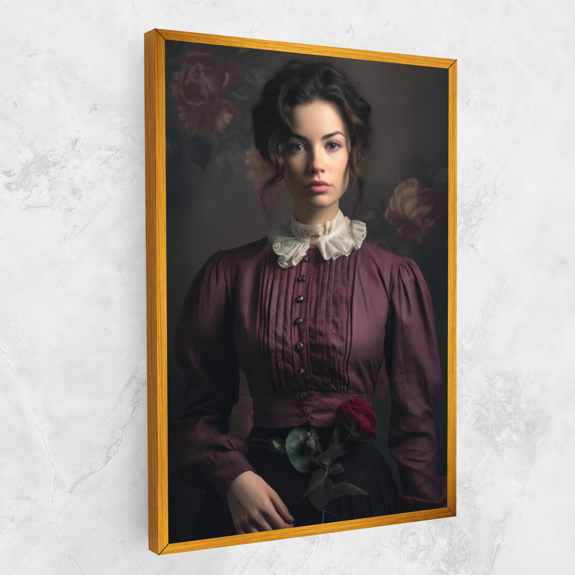 Vászonkép Holding Vintage Rose mockup 1