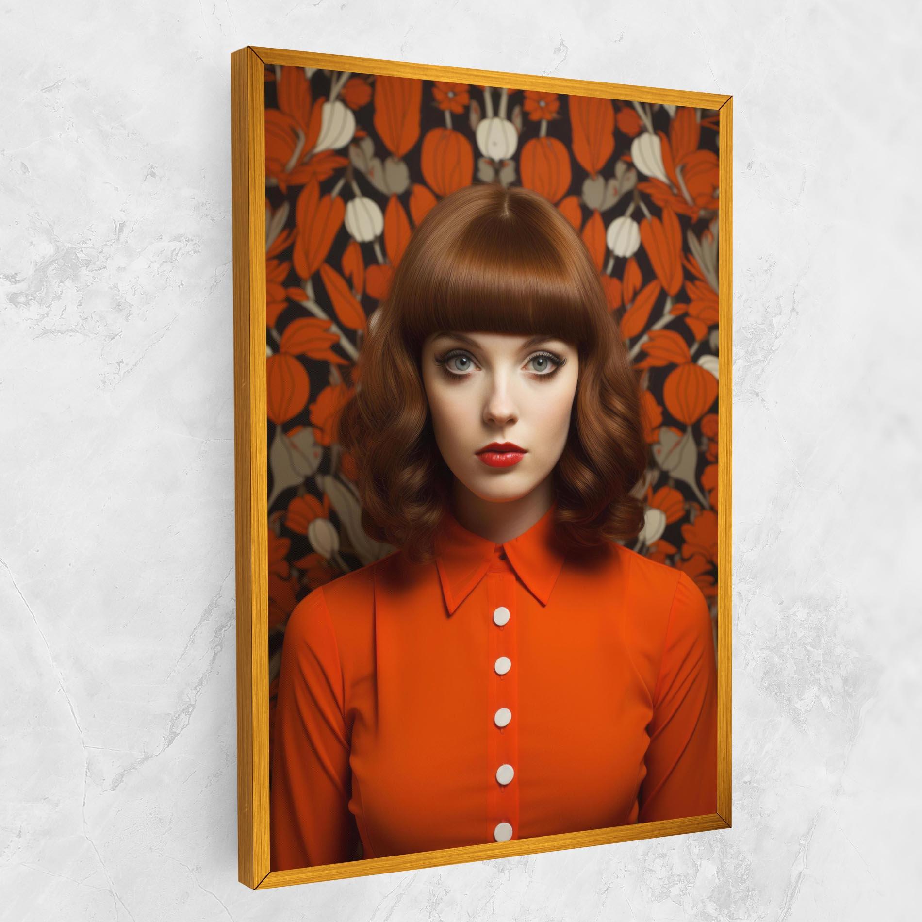 Vászonkép Orange Blouse Woman mockup 1