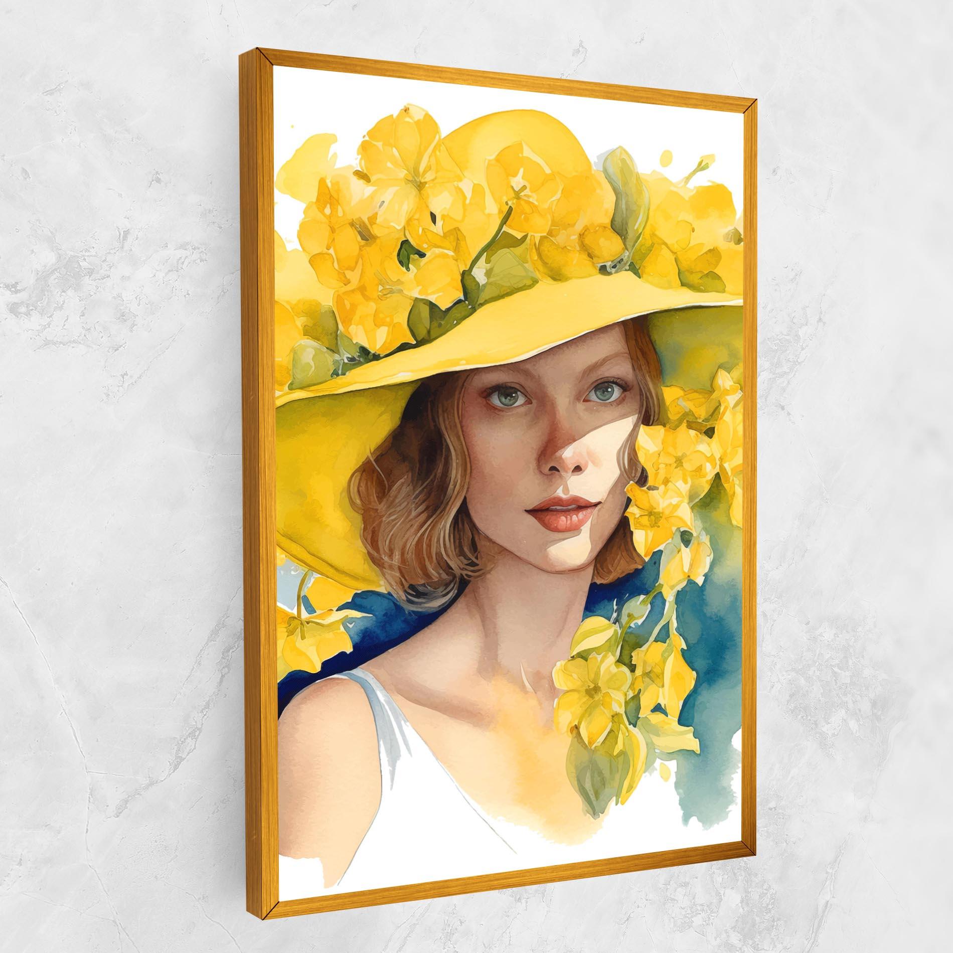 Vászonkép Yellow Hat Flowers mockup 1