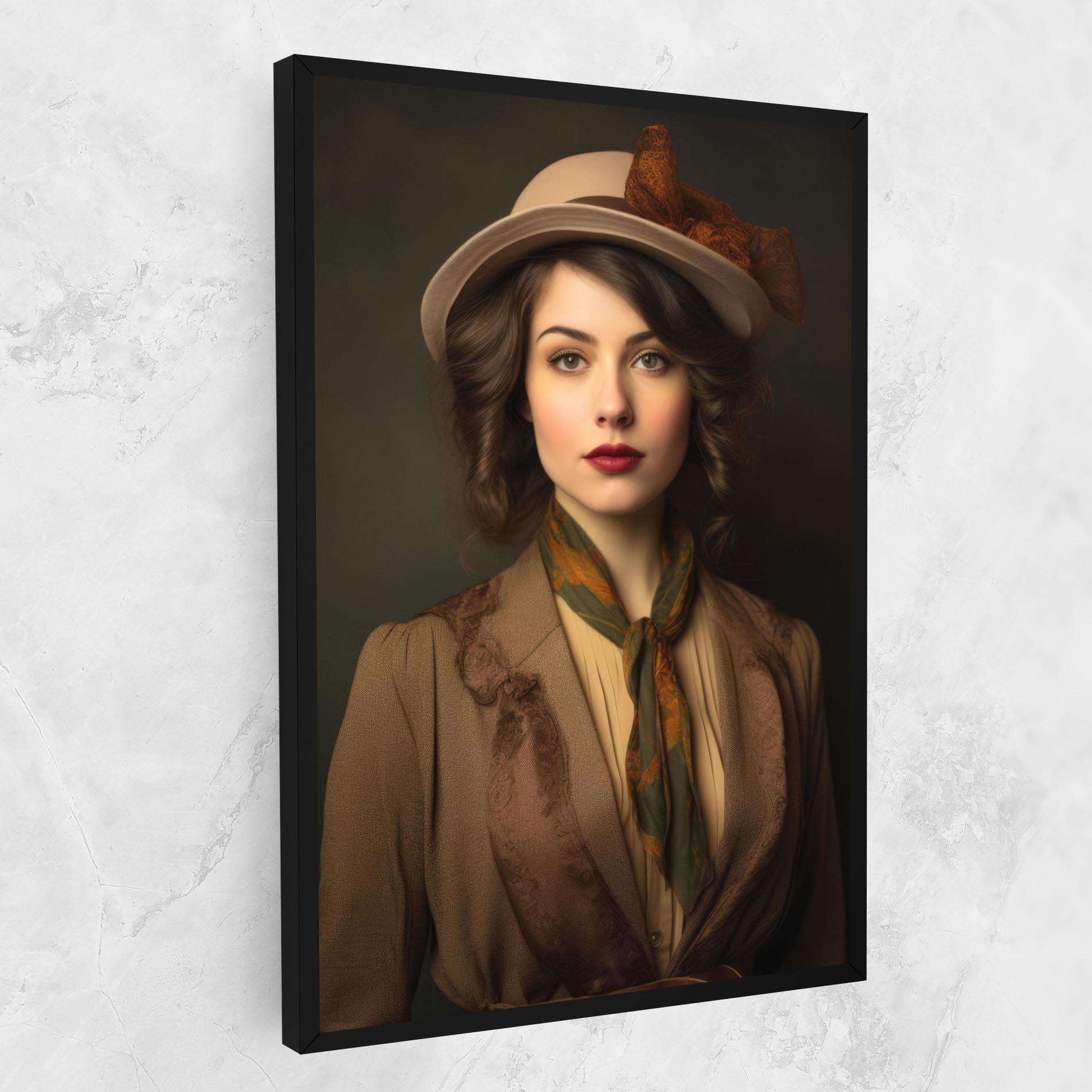 Vászonkép Cream Vintage Hat mockup 1