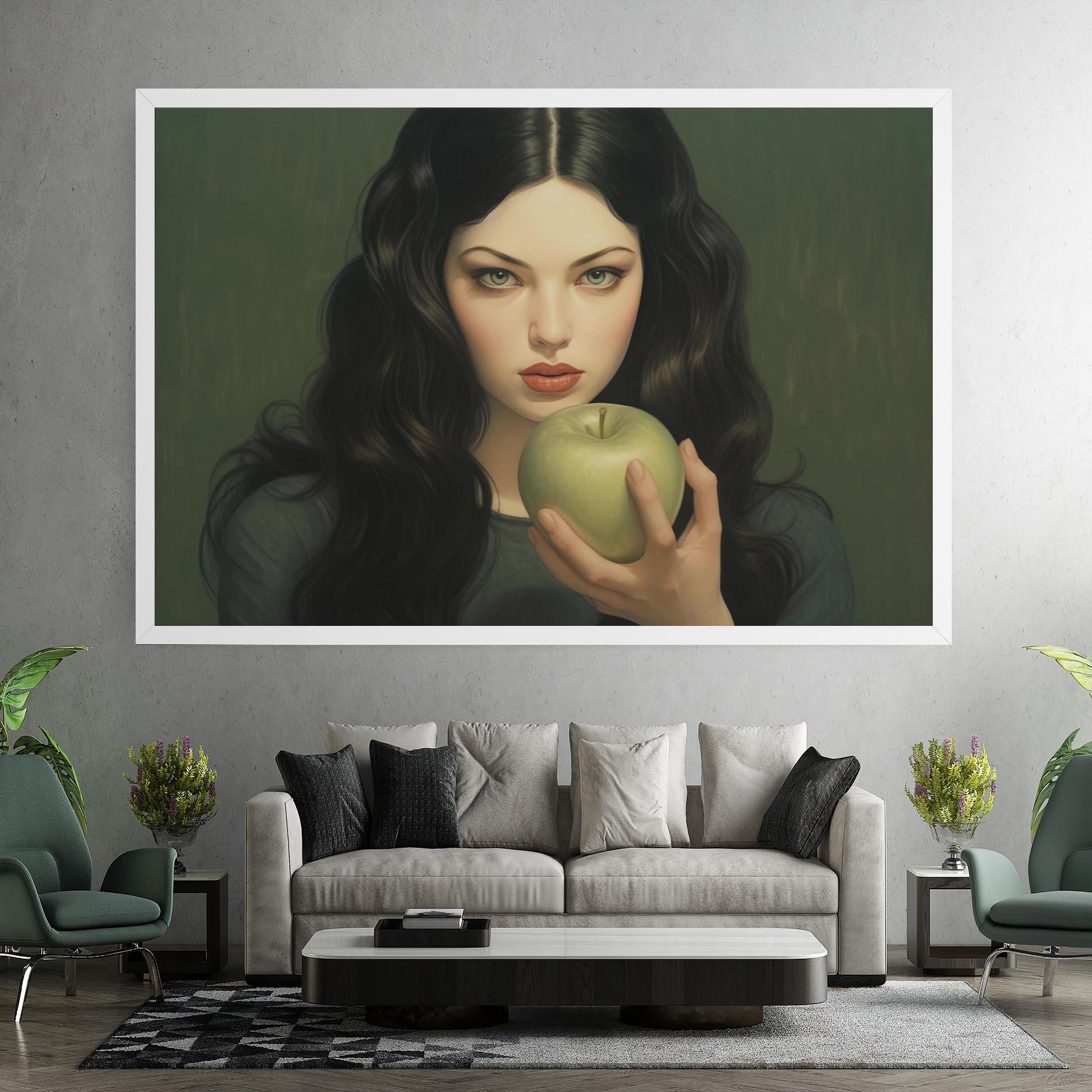 Vászonkép Green Apple Painting mockup 7