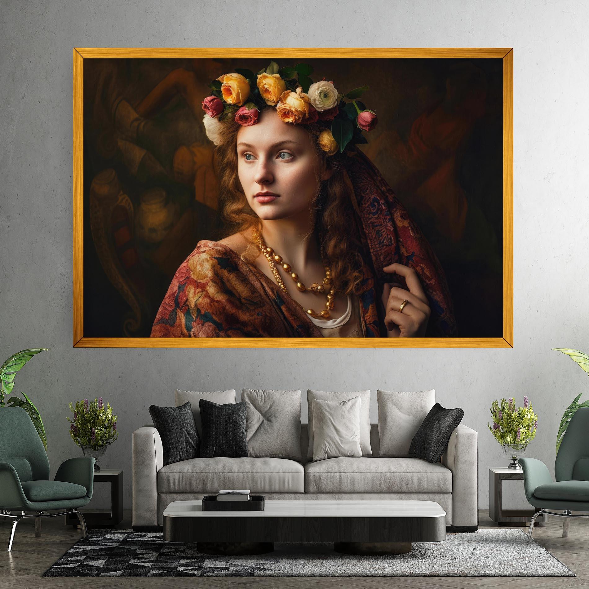 Vászonkép Renaissance Woman mockup 7