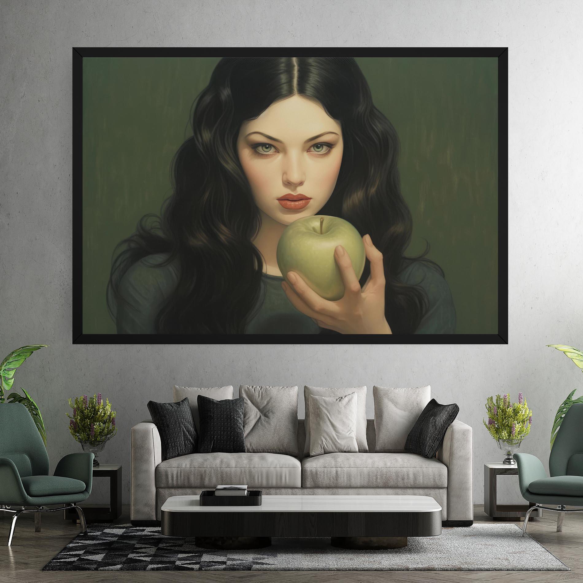 Vászonkép Green Apple Painting mockup 7