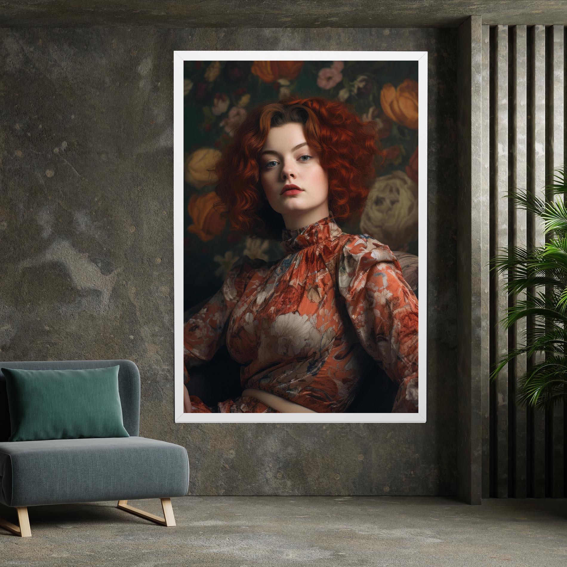 Vászonkép Red Vintage Hair mockup 7