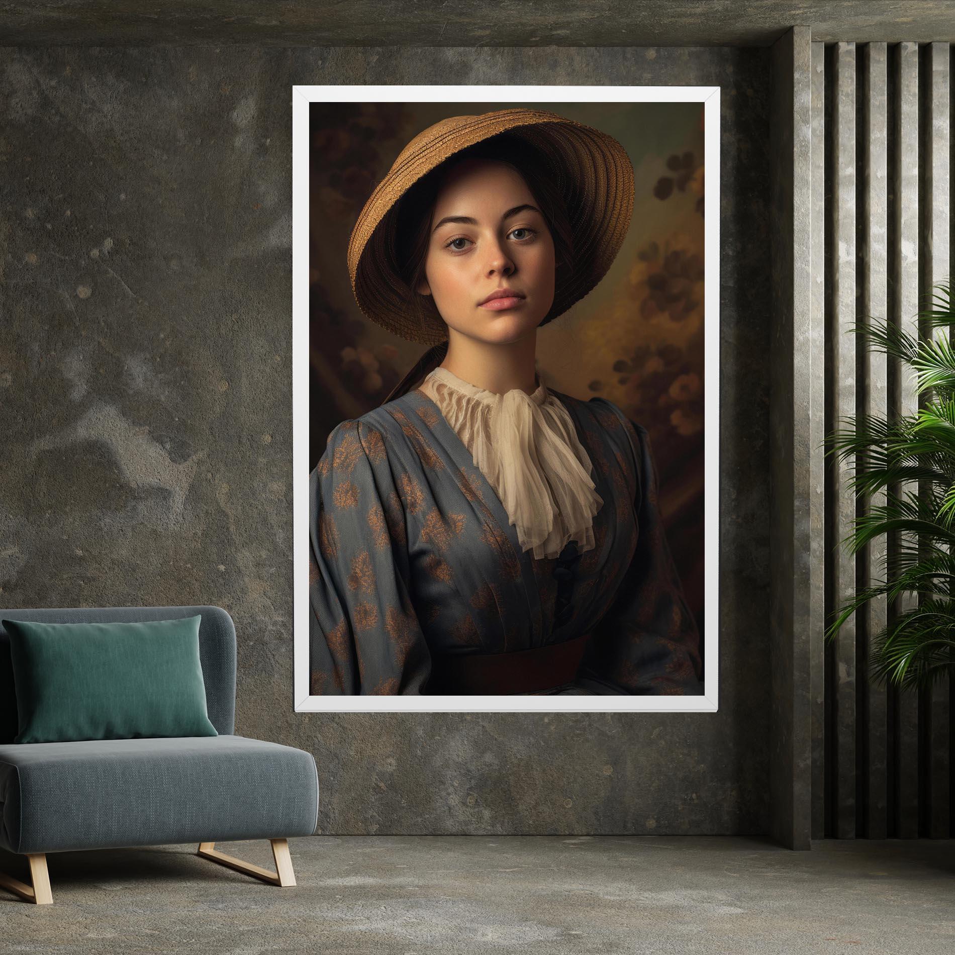 Vászonkép Vintage Blue Dress mockup 7