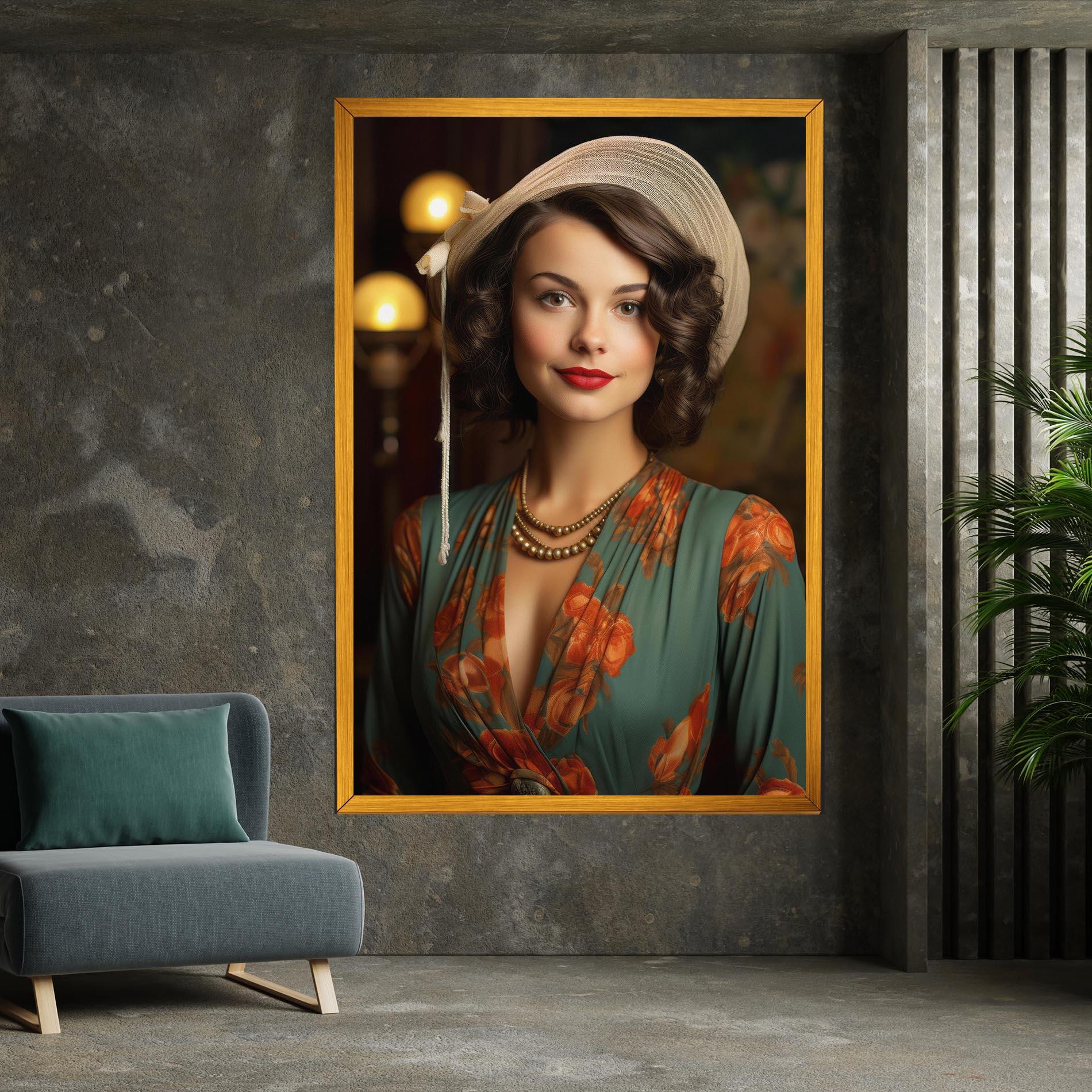 Vászonkép Green Orange Blouse mockup 7