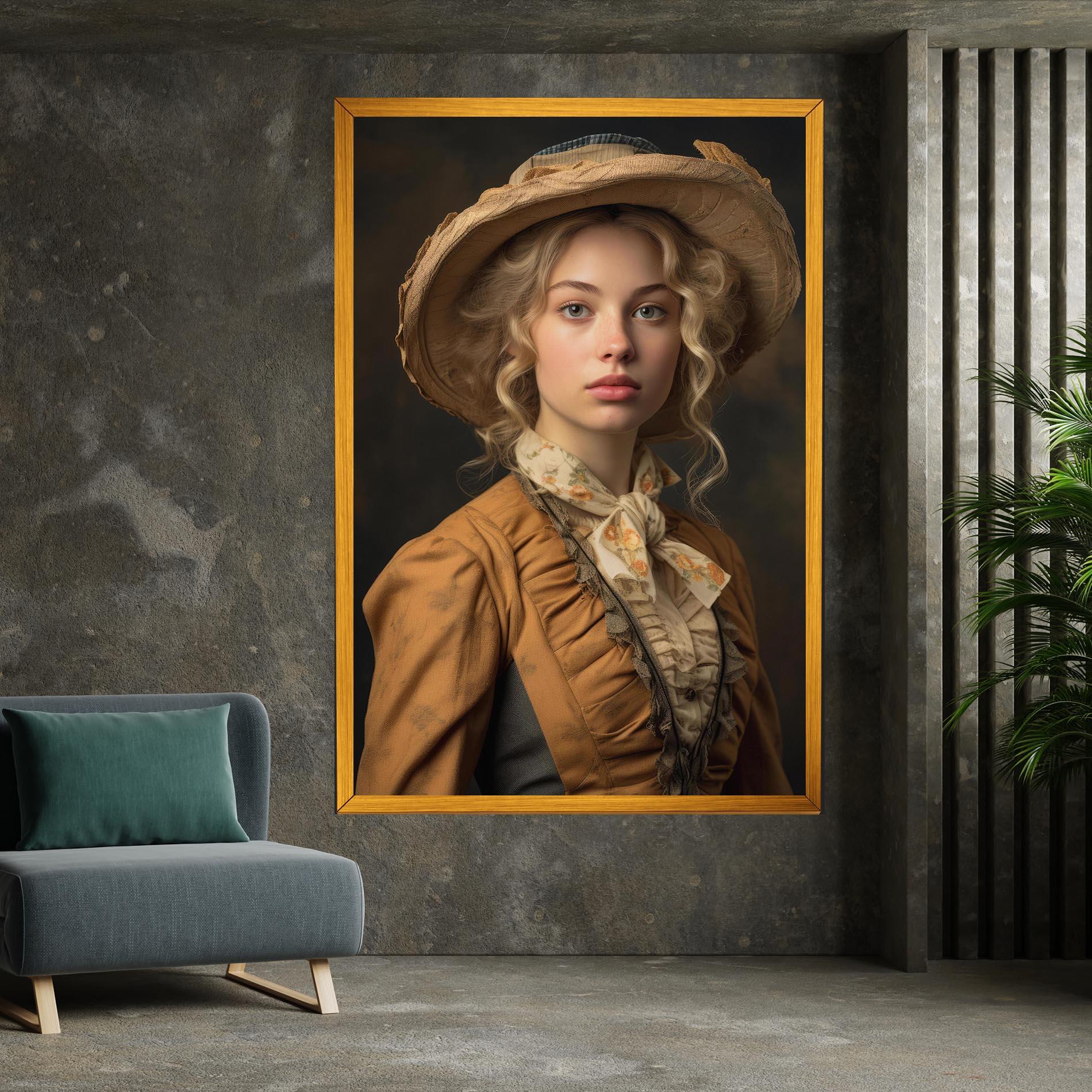 Vászonkép Pretty Vintage Blonde mockup 7