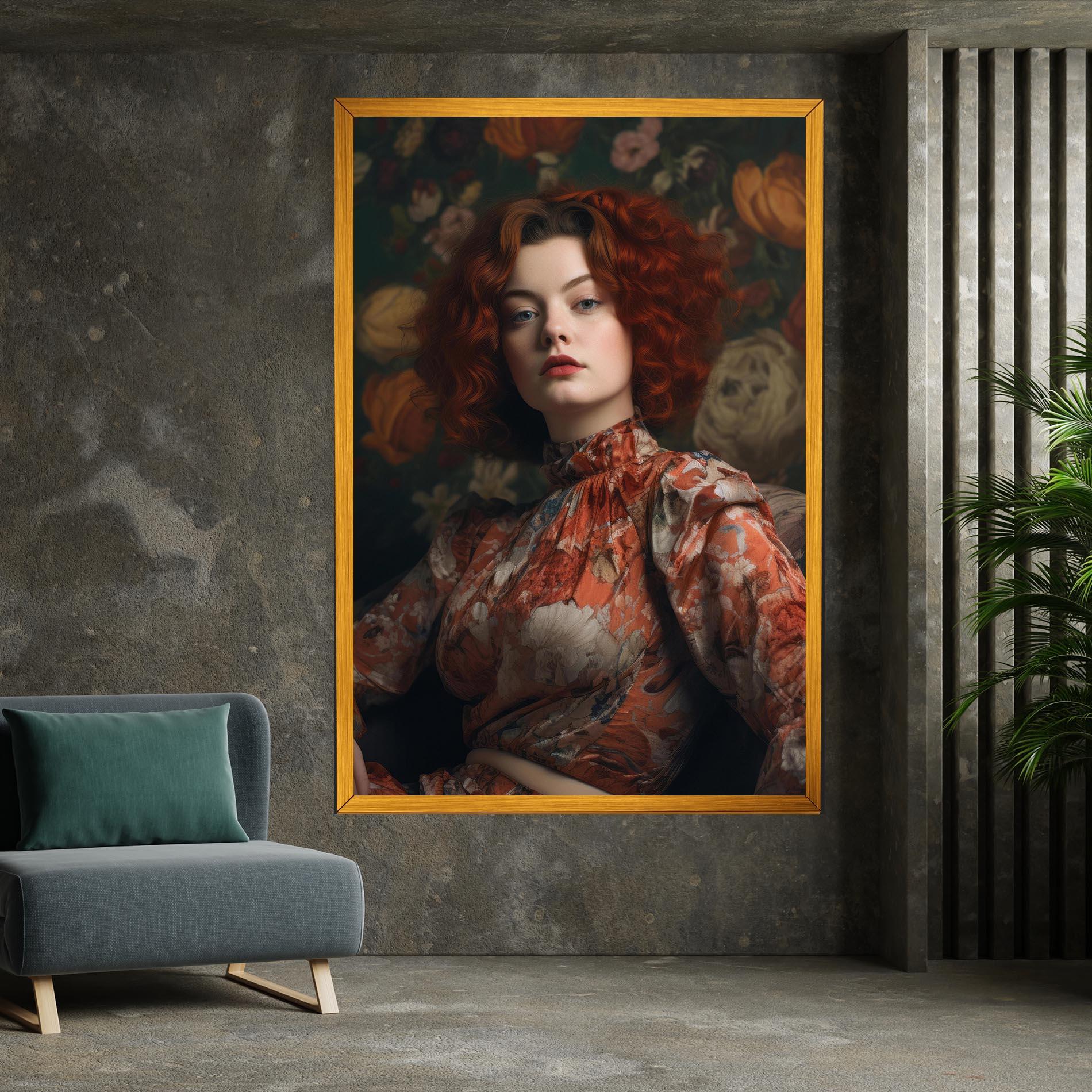 Vászonkép Red Vintage Hair mockup 7