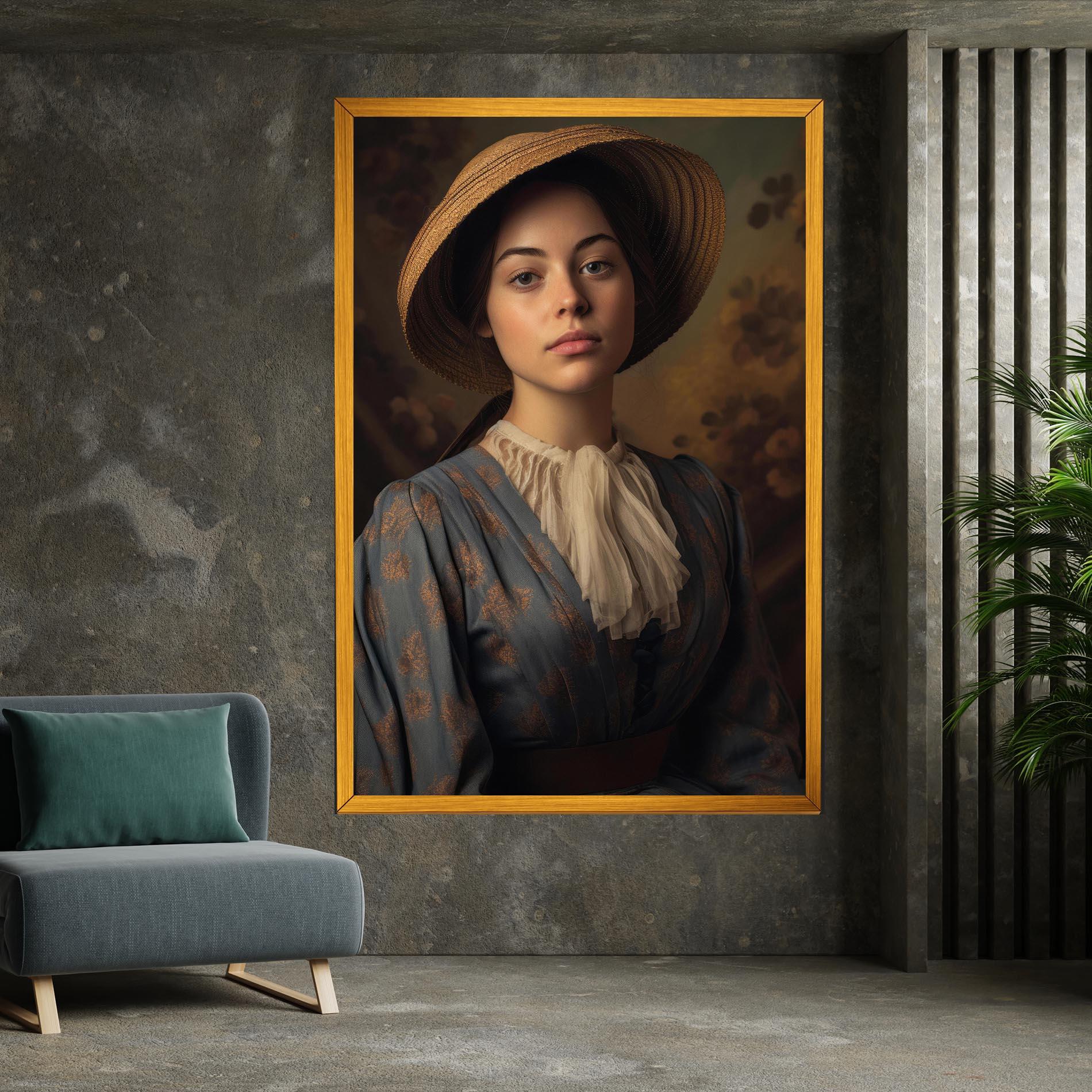 Vászonkép Vintage Blue Dress mockup 7