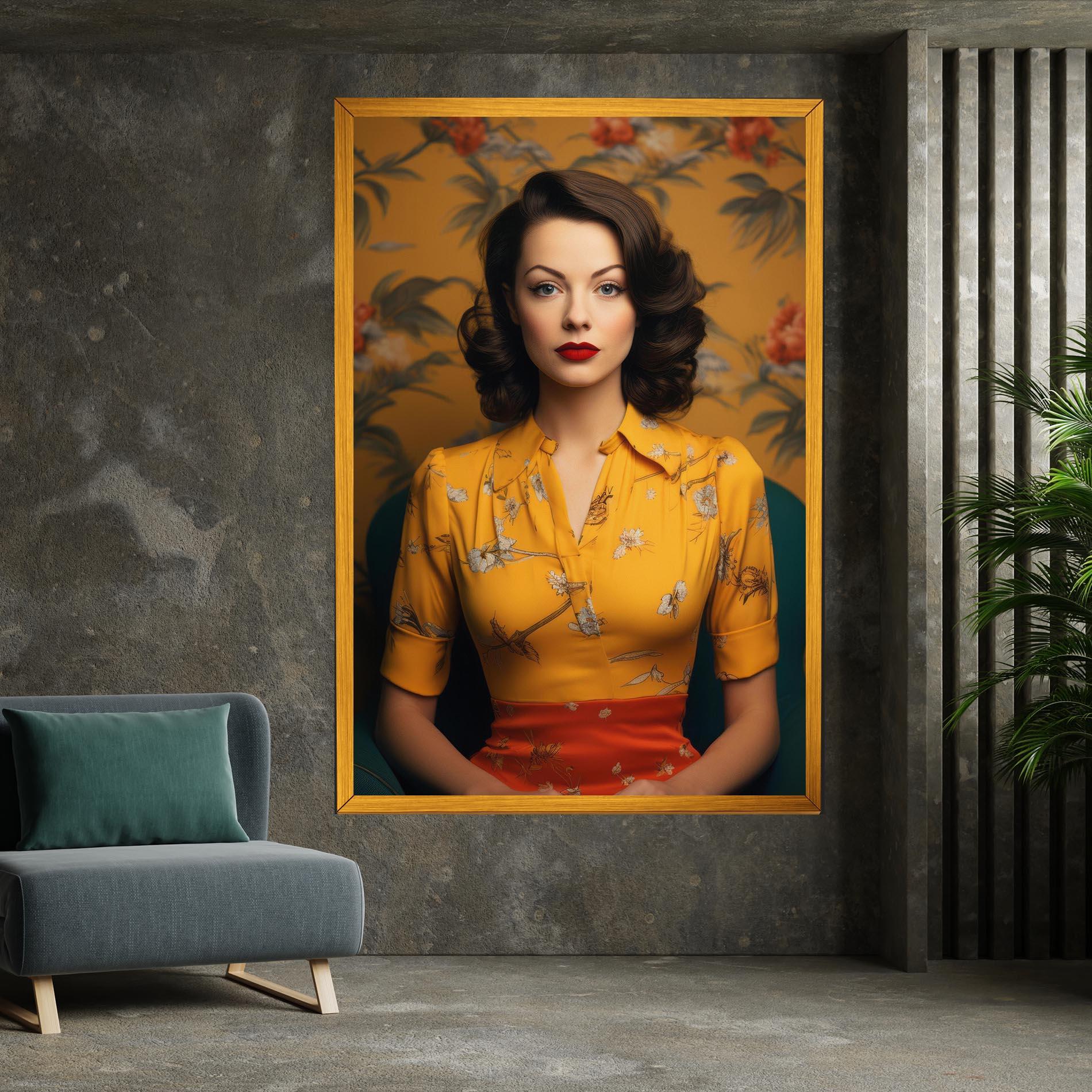 Vászonkép Yellow Red Dress mockup 7