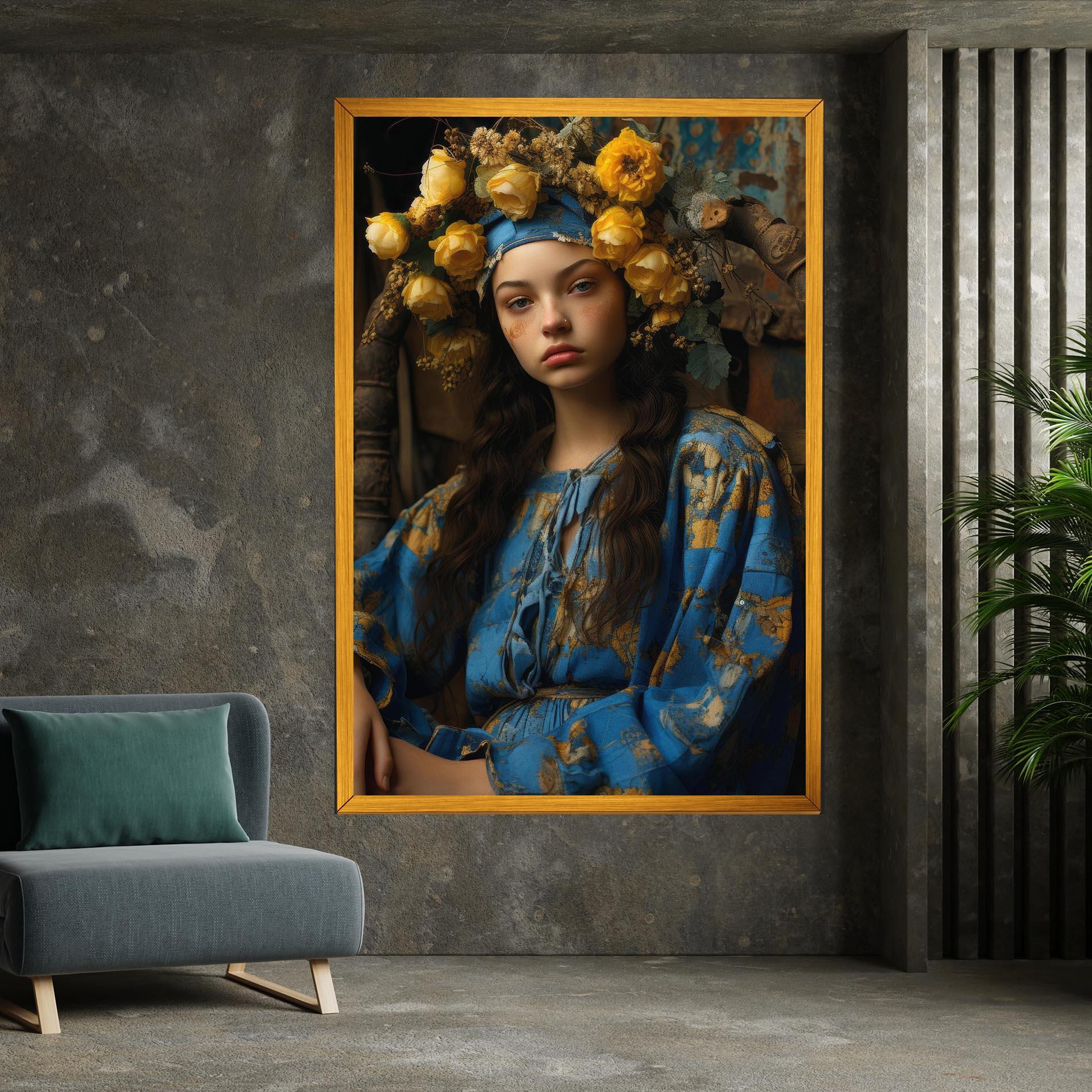 Vászonkép Yellow Rose Dress mockup 7