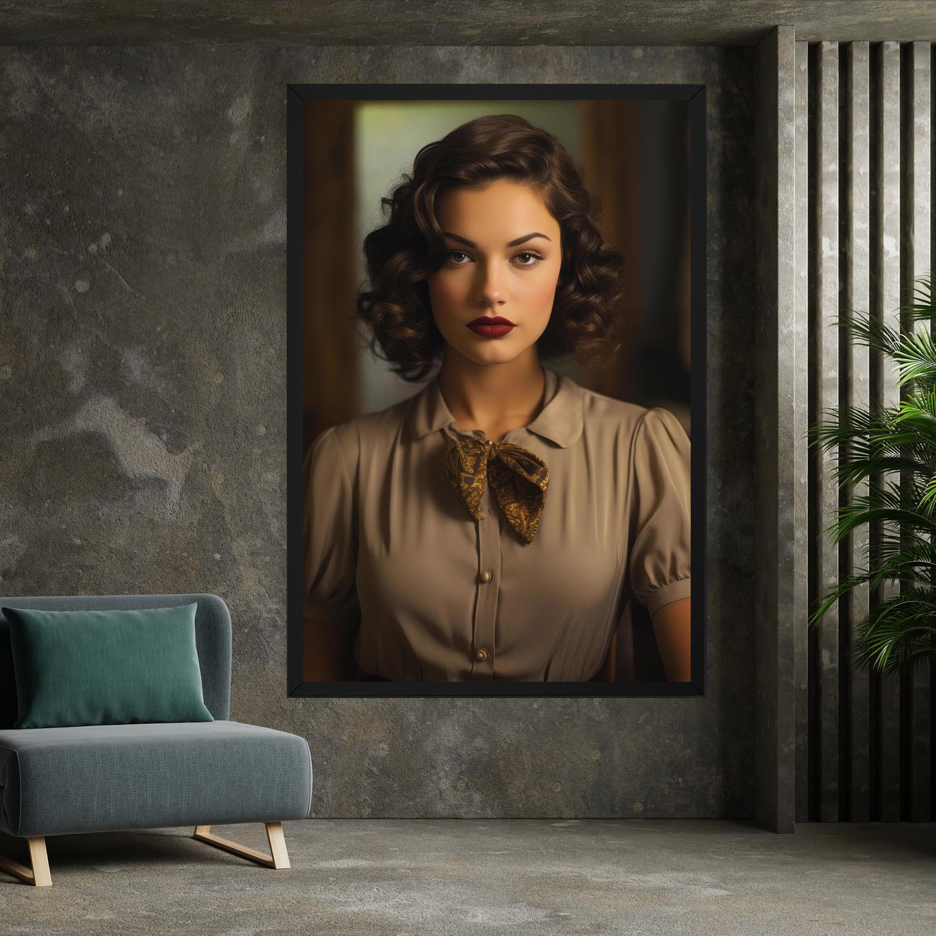 Vászonkép Beige Vintage Blouse mockup 7