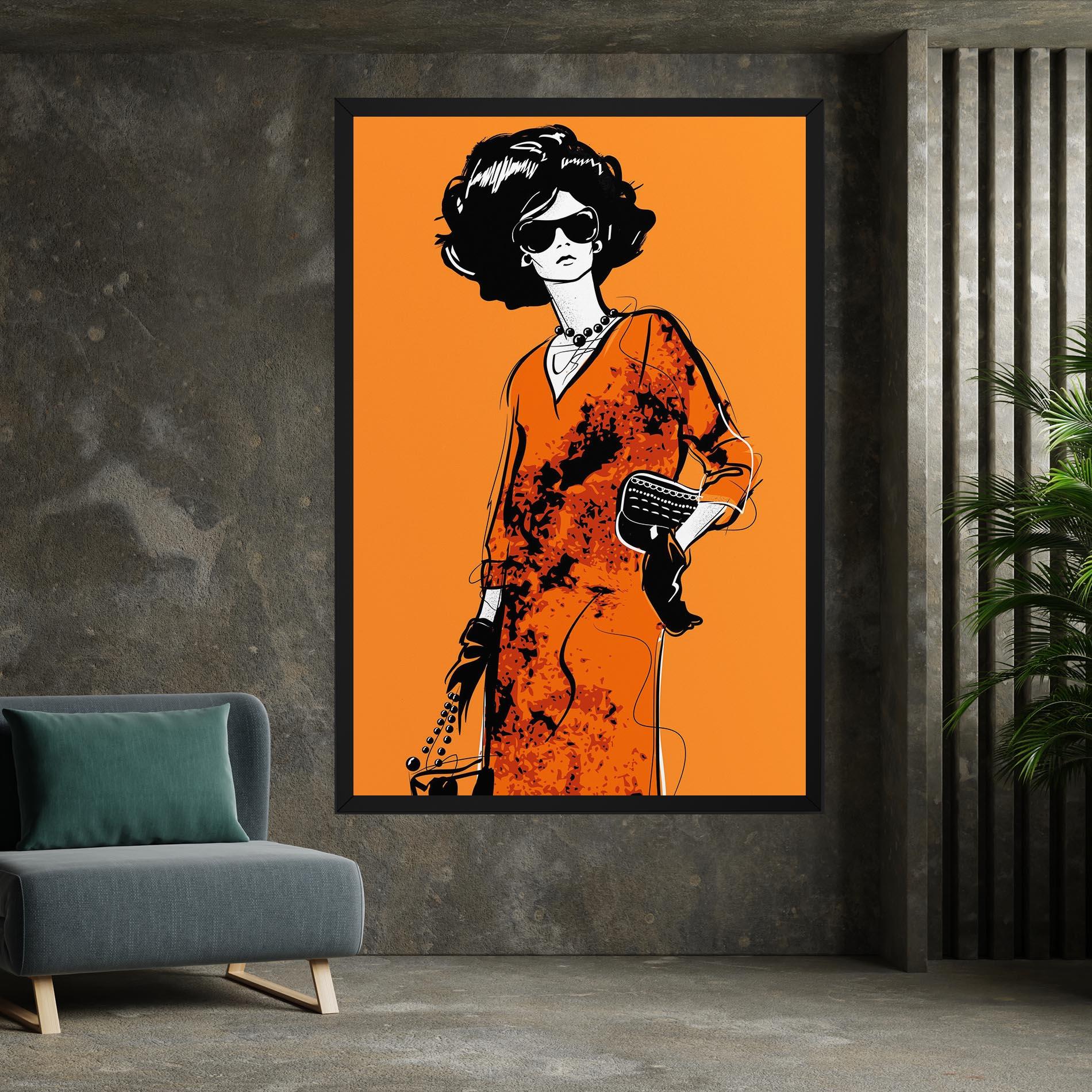 Vászonkép Old Orange Dress mockup 7