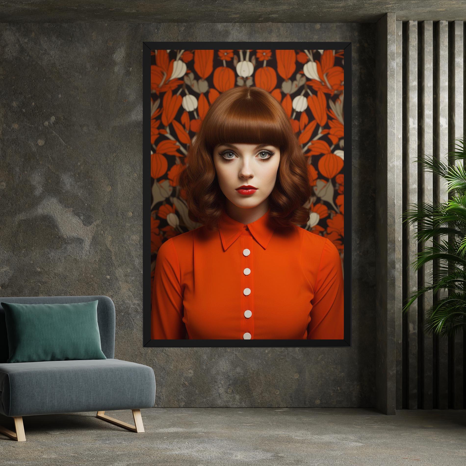 Vászonkép Orange Blouse Woman mockup 7