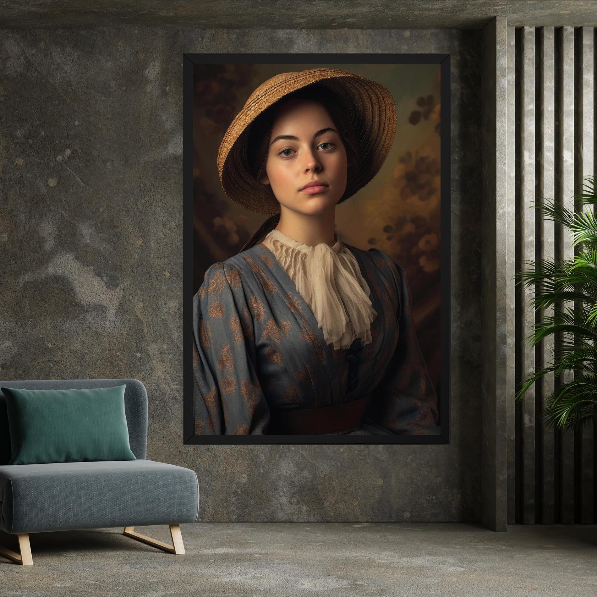 Vászonkép Vintage Blue Dress mockup 7