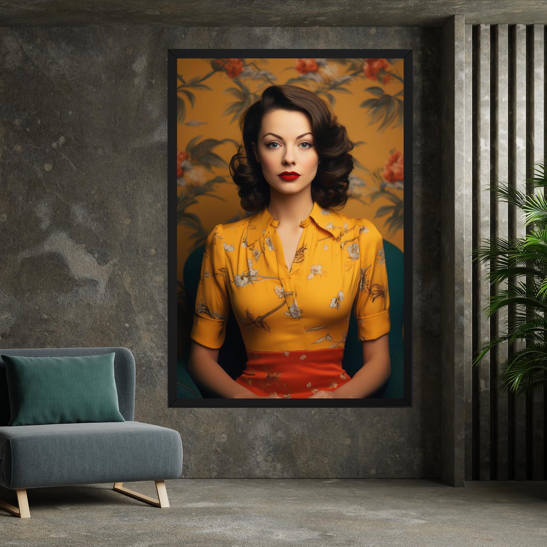 Vászonkép Yellow Red Dress mockup 7