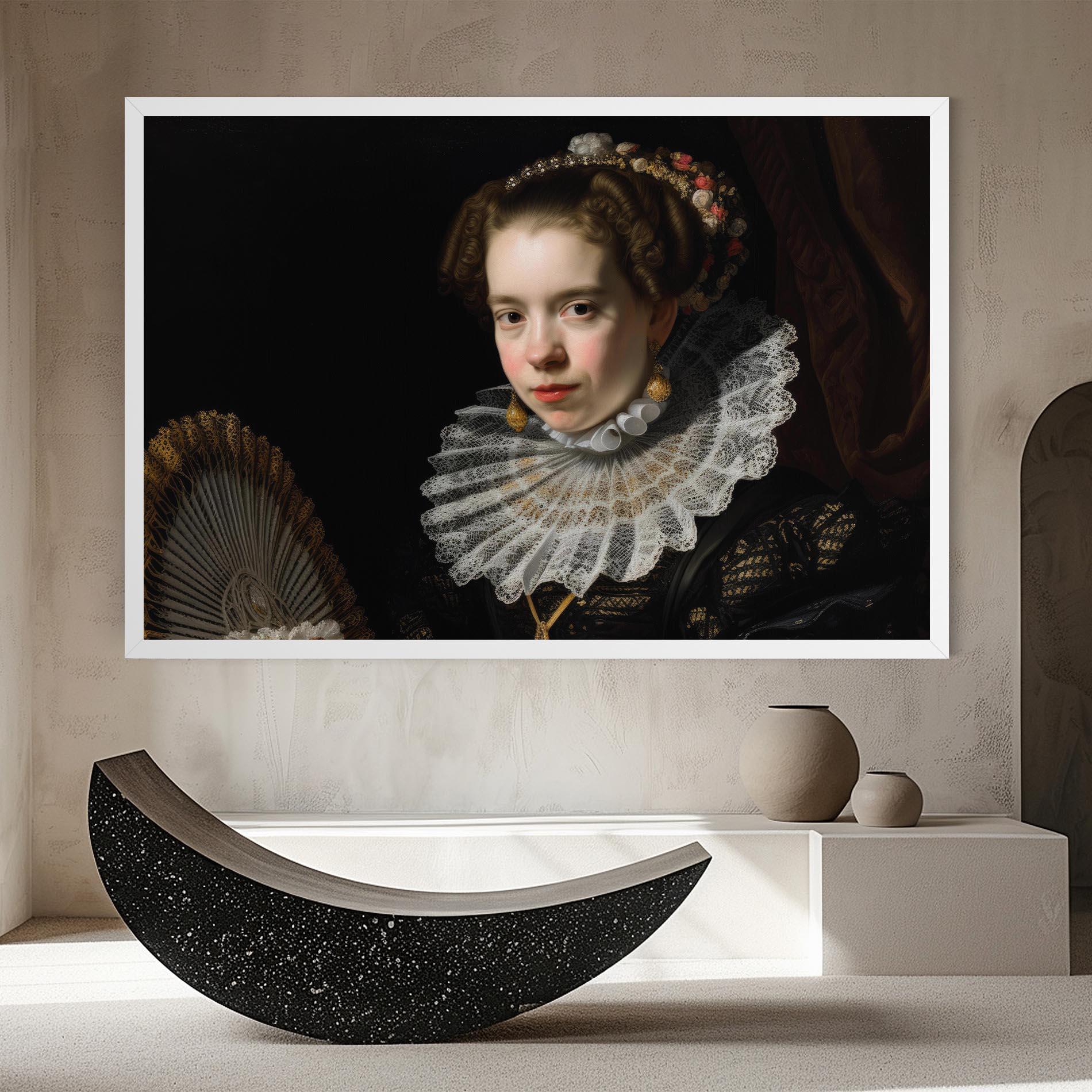 Vászonkép Baroque Lady Portrait mockup 8