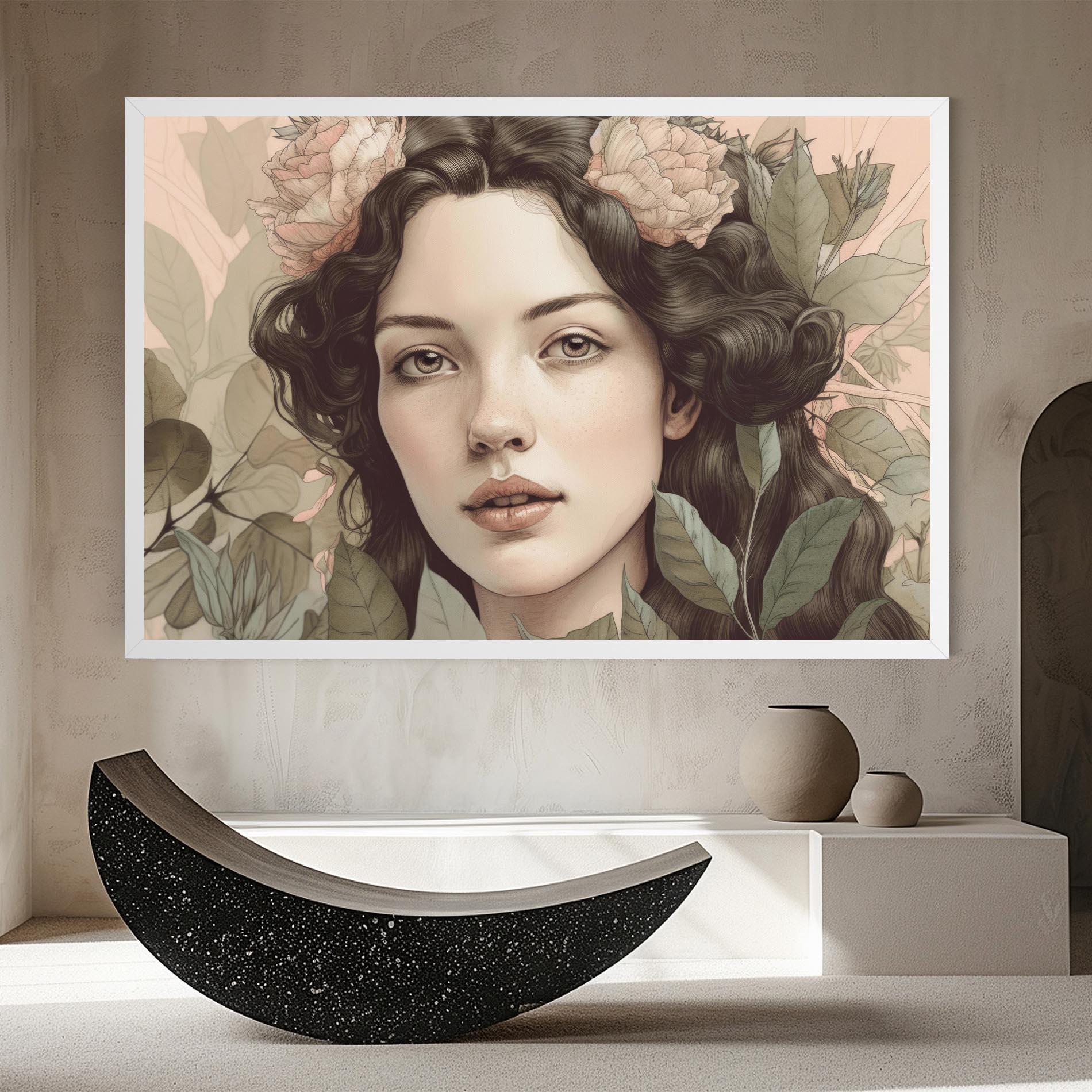 Vászonkép Beautiful Vintage Portrait mockup 8