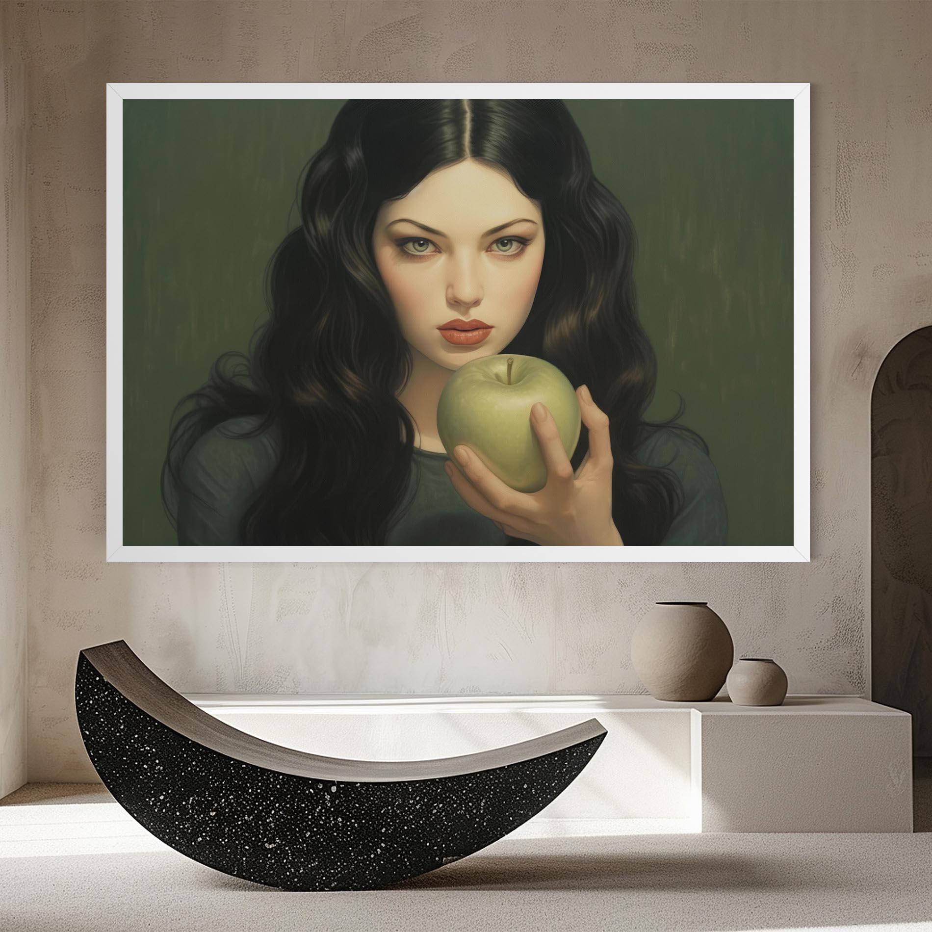 Vászonkép Green Apple Painting mockup 8
