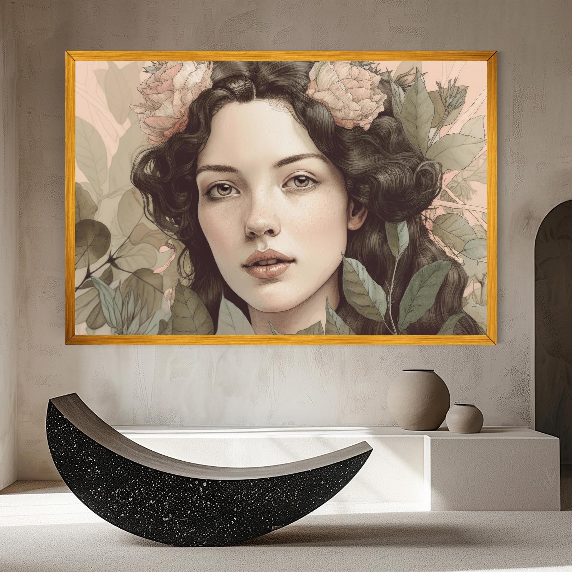 Vászonkép Beautiful Vintage Portrait mockup 8