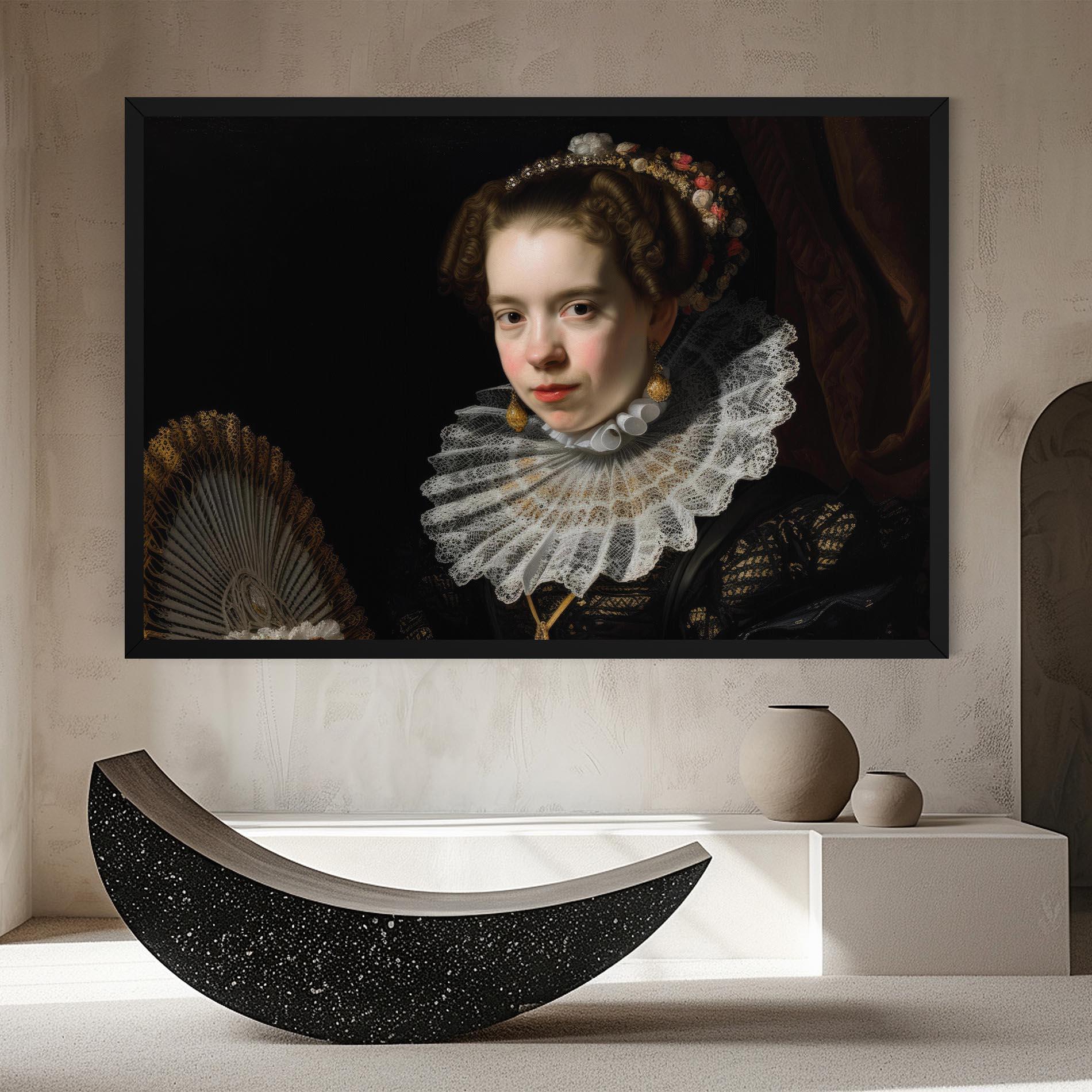 Vászonkép Baroque Lady Portrait mockup 8