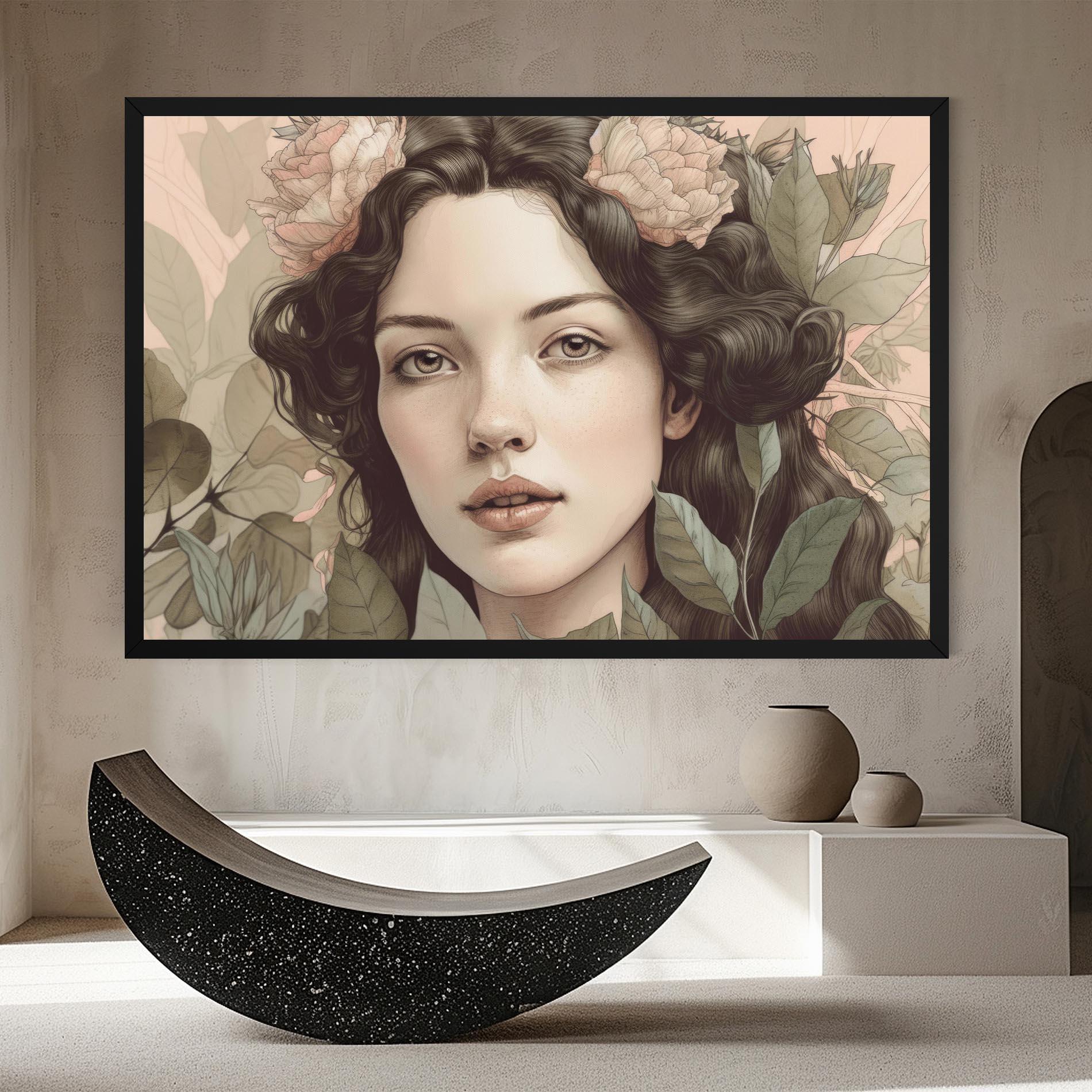 Vászonkép Beautiful Vintage Portrait mockup 8