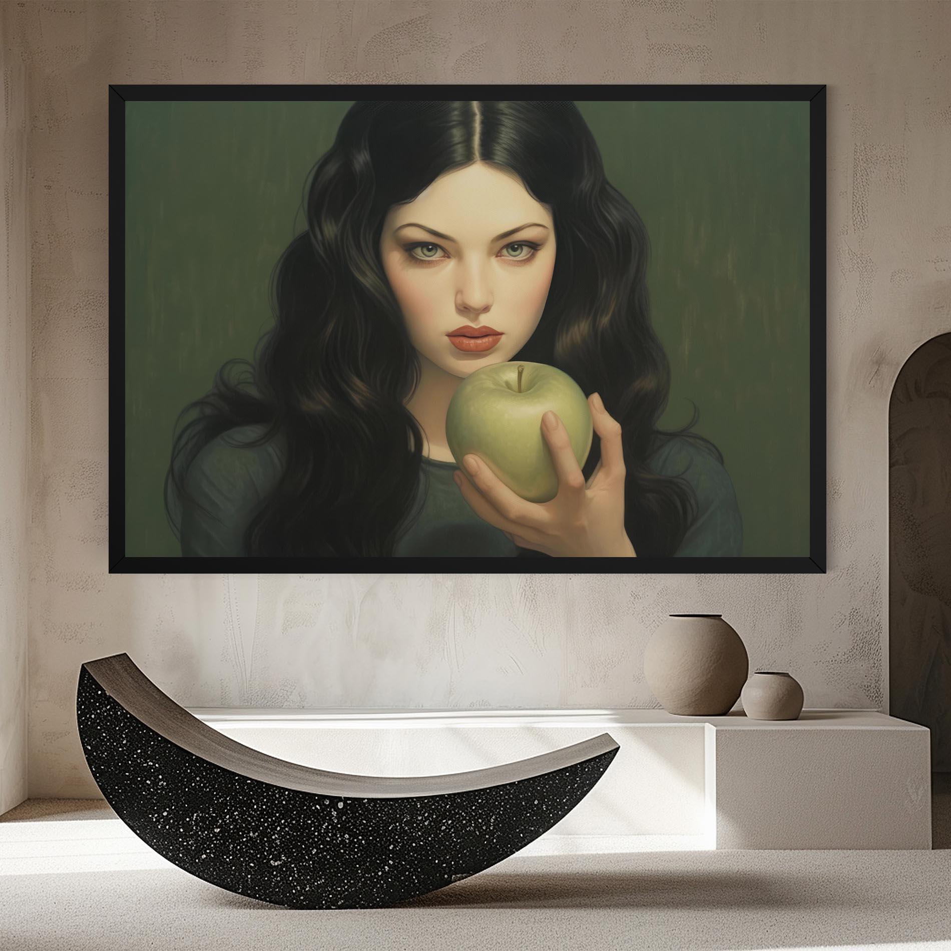 Vászonkép Green Apple Painting mockup 8