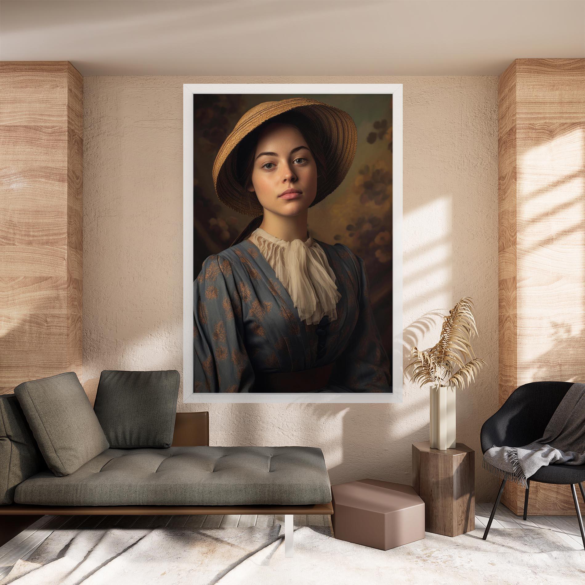 Vászonkép Vintage Blue Dress mockup 8