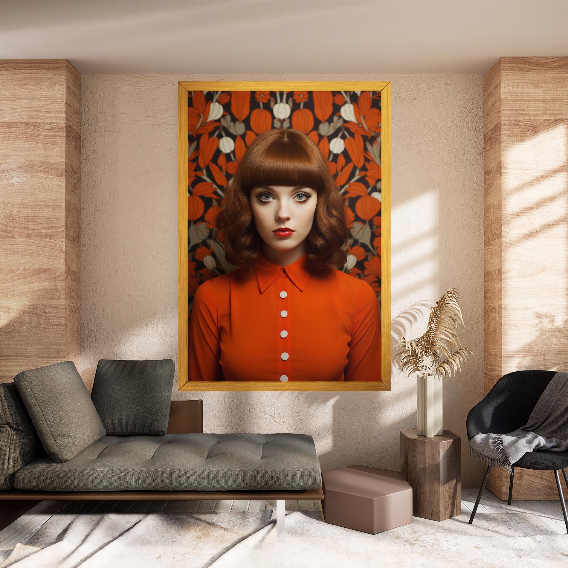 Vászonkép Orange Blouse Woman mockup 8