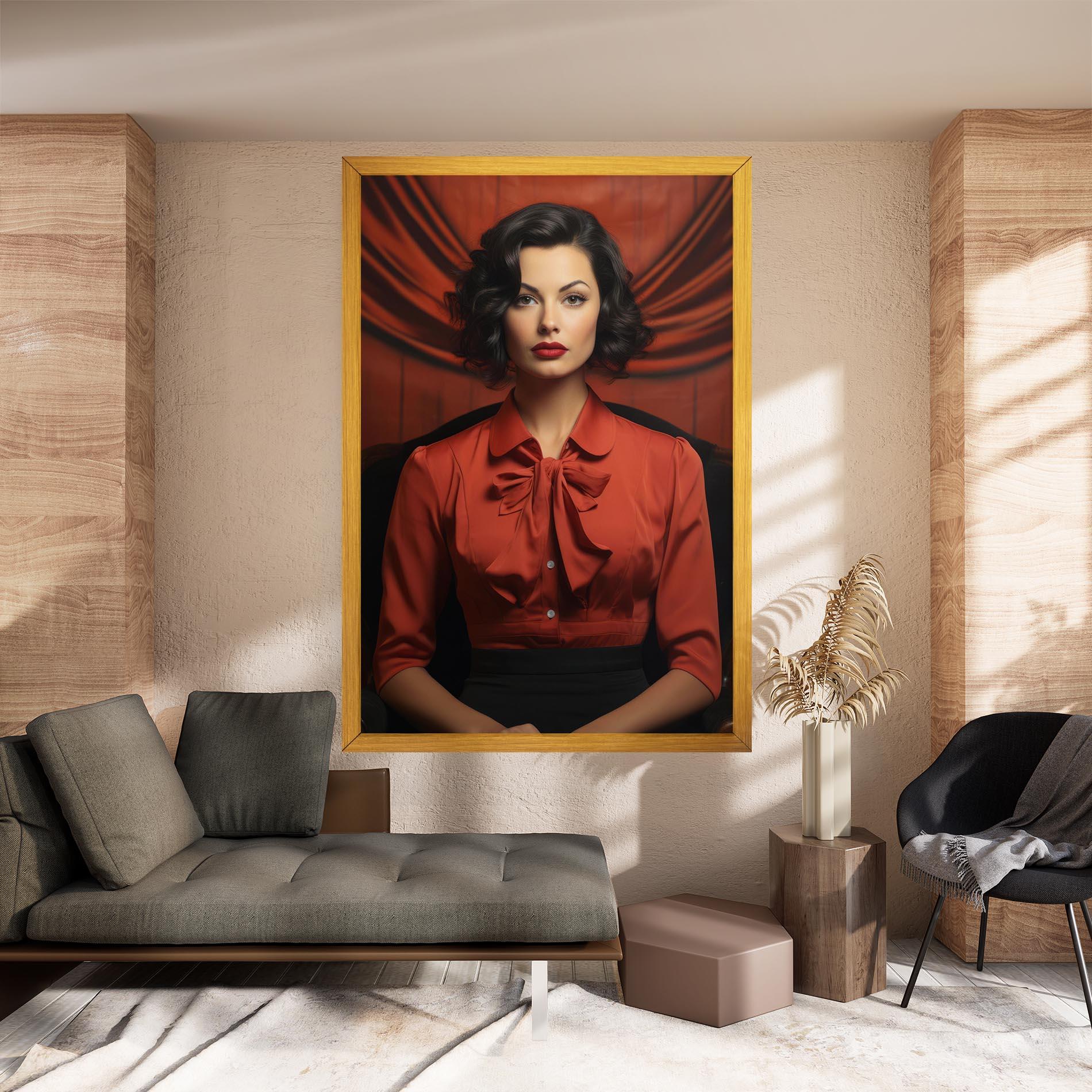 Vászonkép Pretty Red Blouse mockup 8