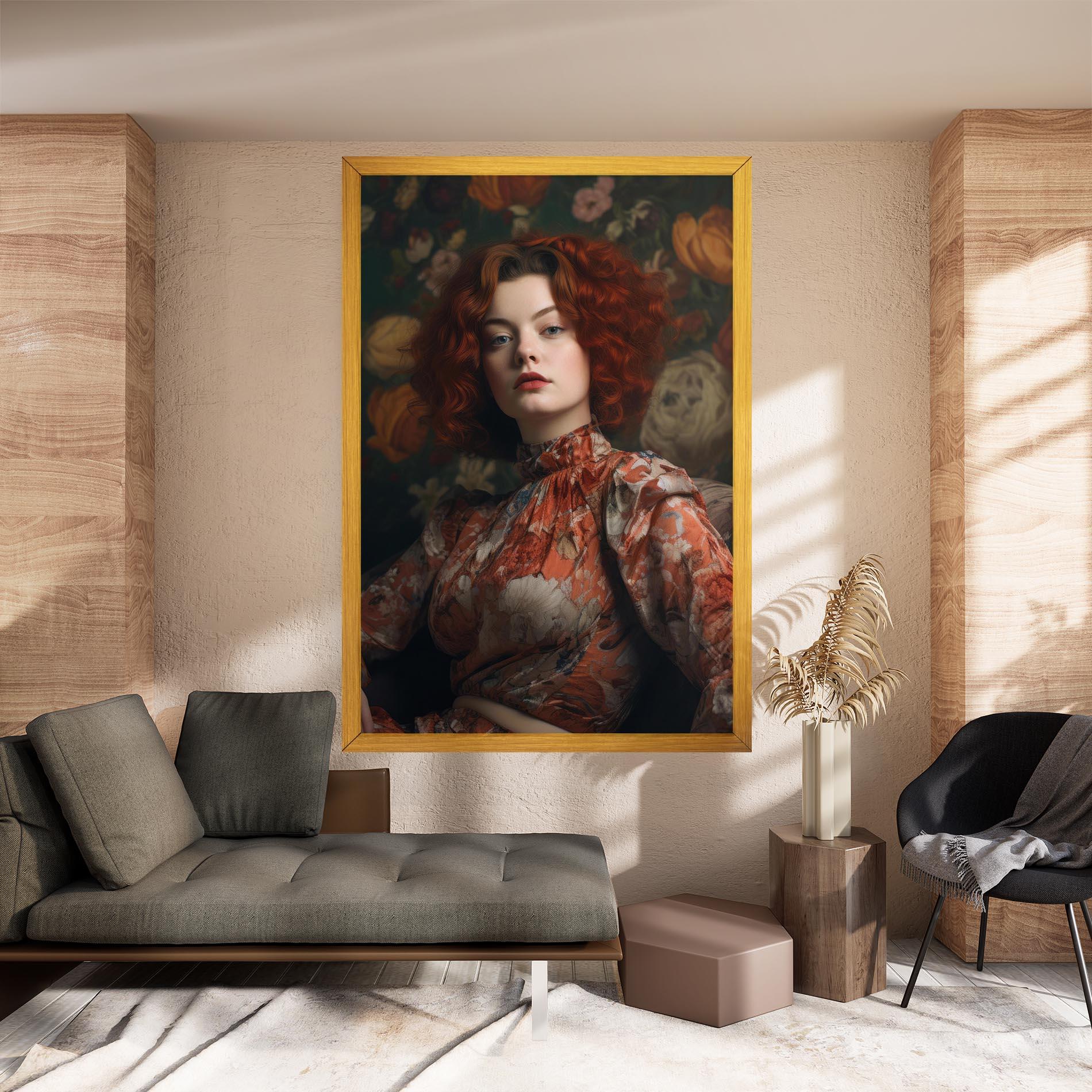 Vászonkép Red Vintage Hair mockup 8